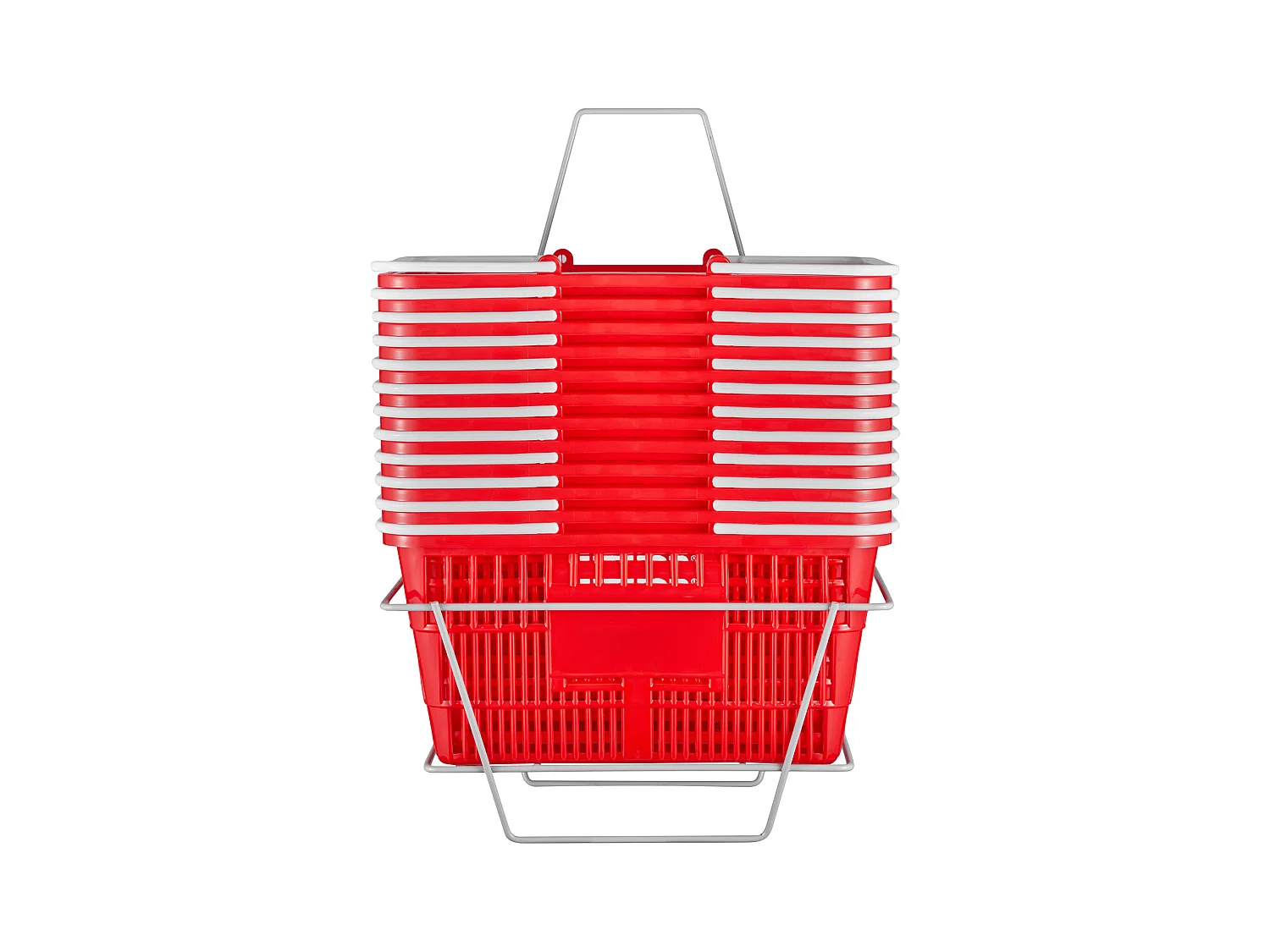 Paniers à Provisions SucceBuy, 12 Pièces, 21 L Rouge avec Poignée et Support