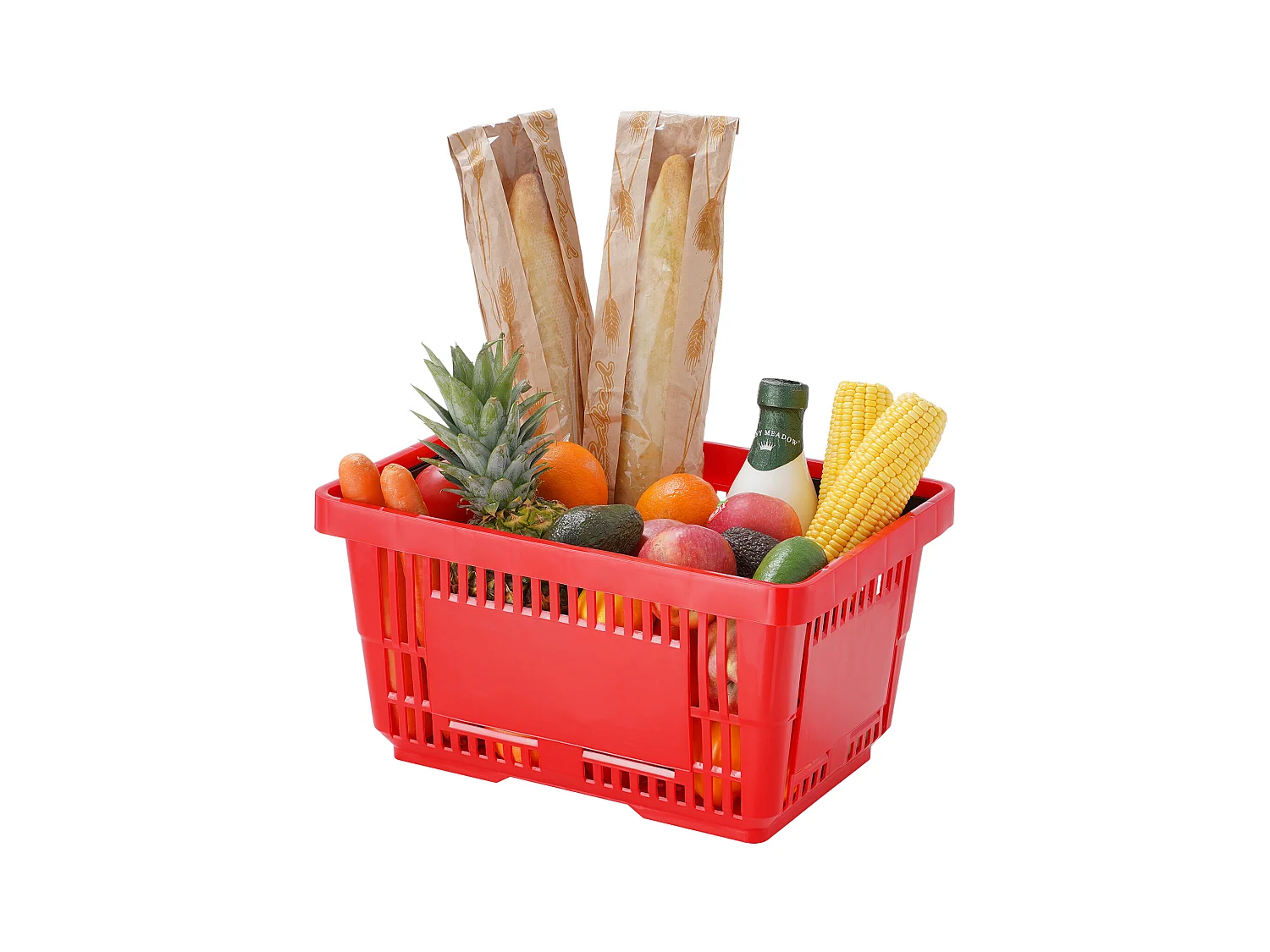 Paniers à Provisions SucceBuy, 12 Pièces, 24 L Rouges avec Support