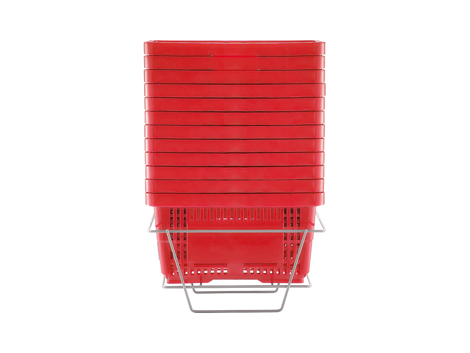 Cesti per Provisioni SucceBuy, 12 Pz, 24 L Rosse con Supporto