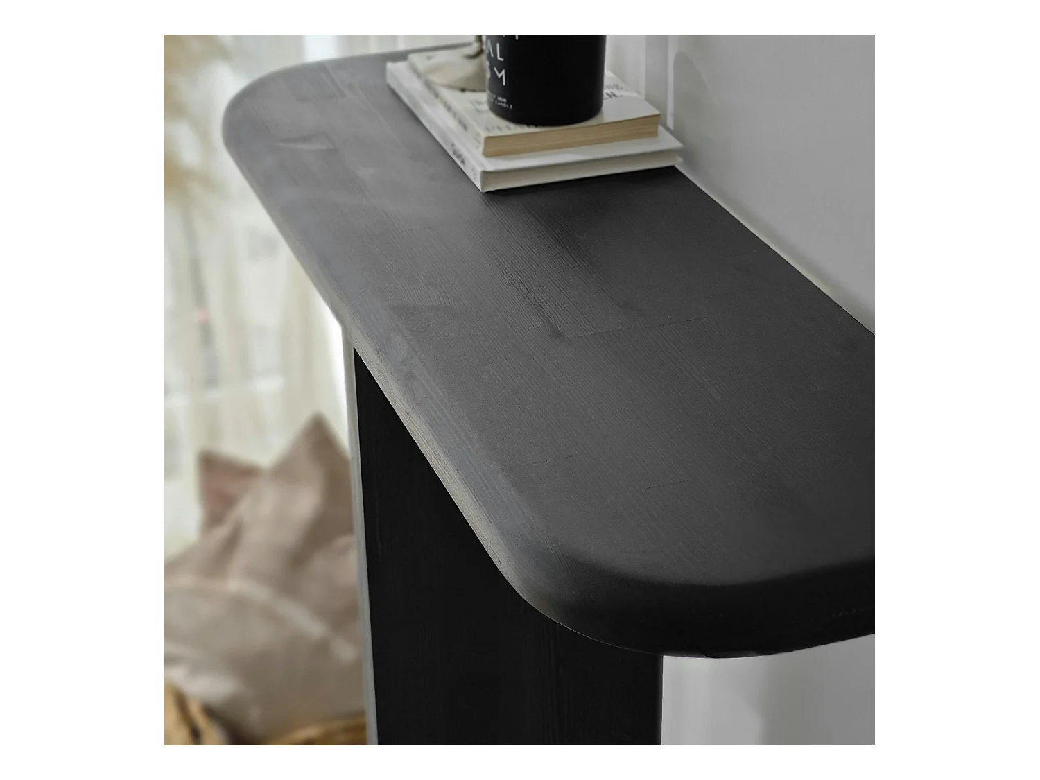 Console d'entrée design en bois grisé SITIA