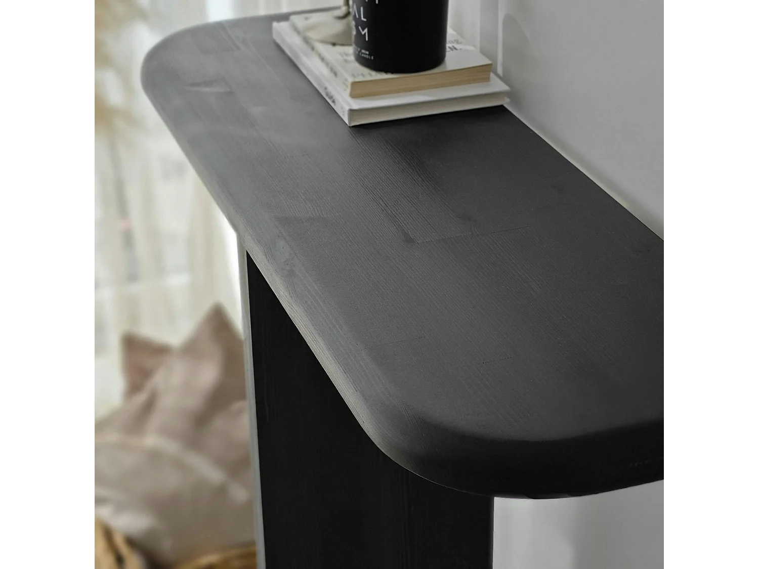 Console d'entrée design en bois grisé SITIA