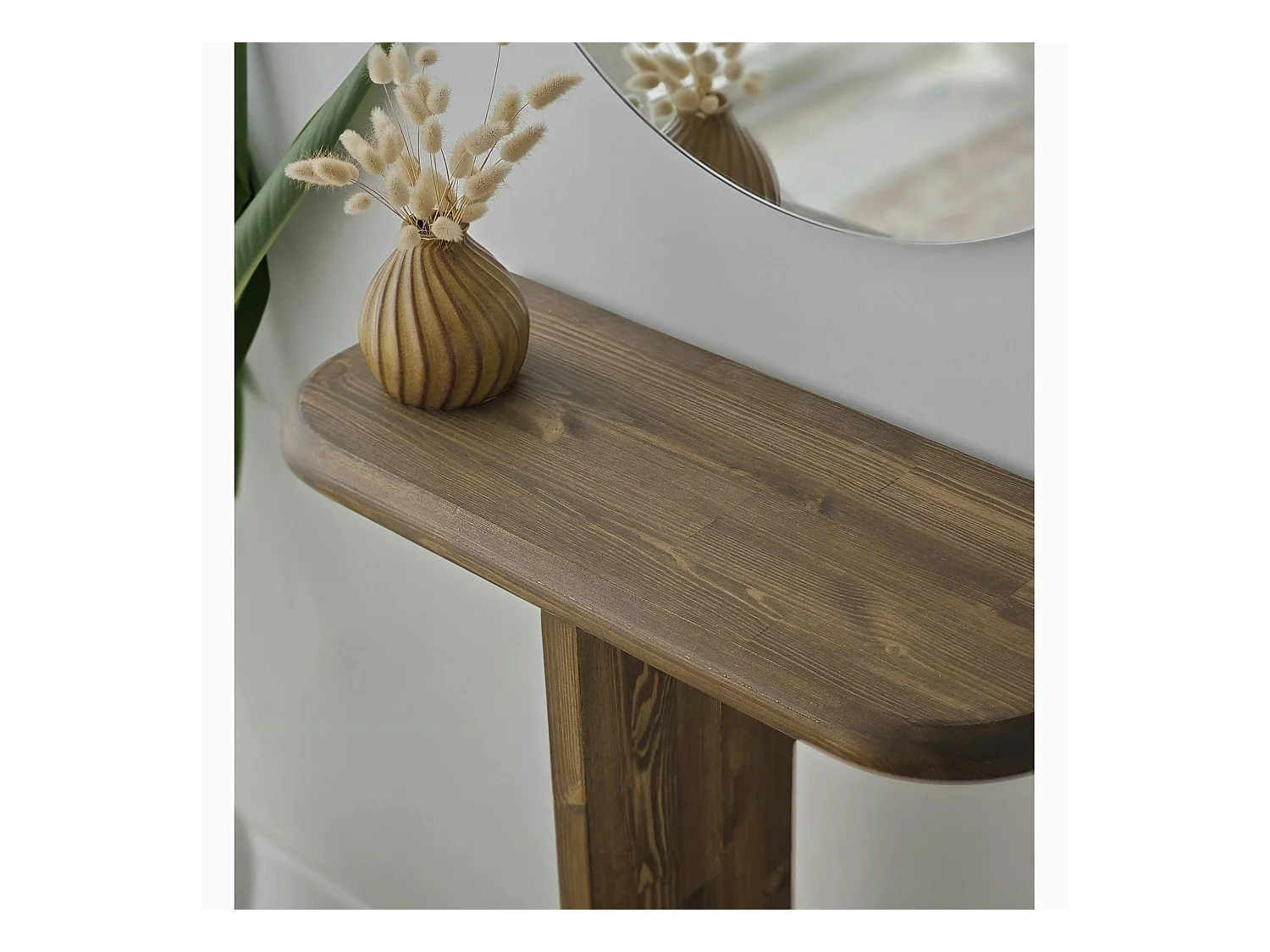 Console d'entrée design en bois brun SITIA