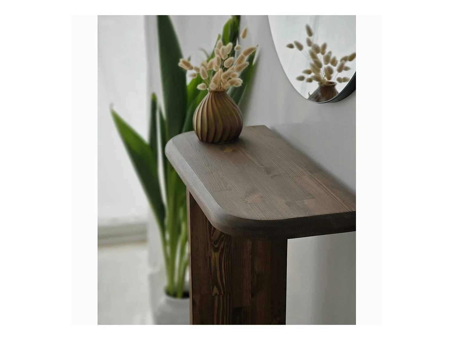 Console d'entrée design en bois brun SITIA