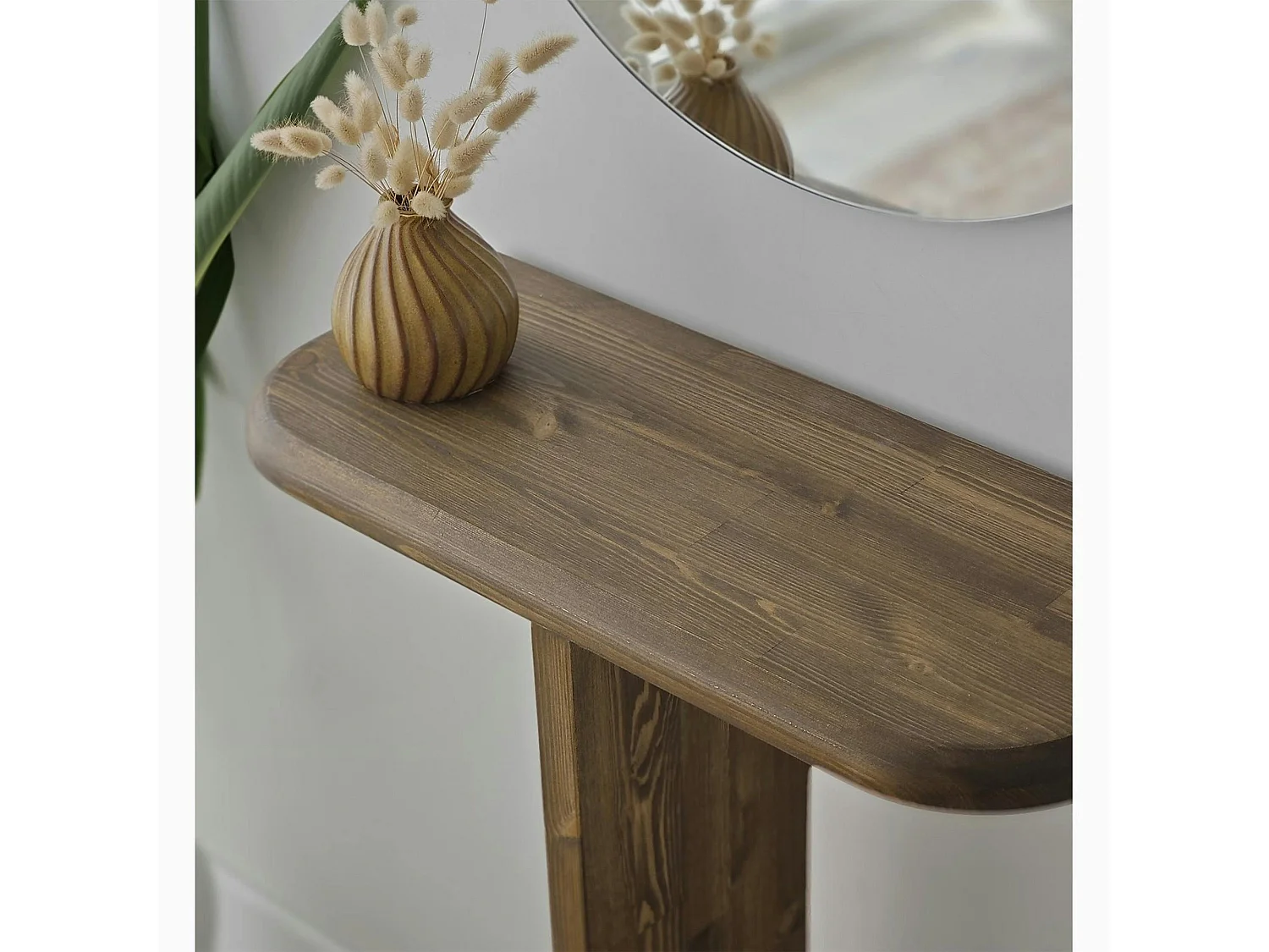 Console d'entrée design en bois brun SITIA