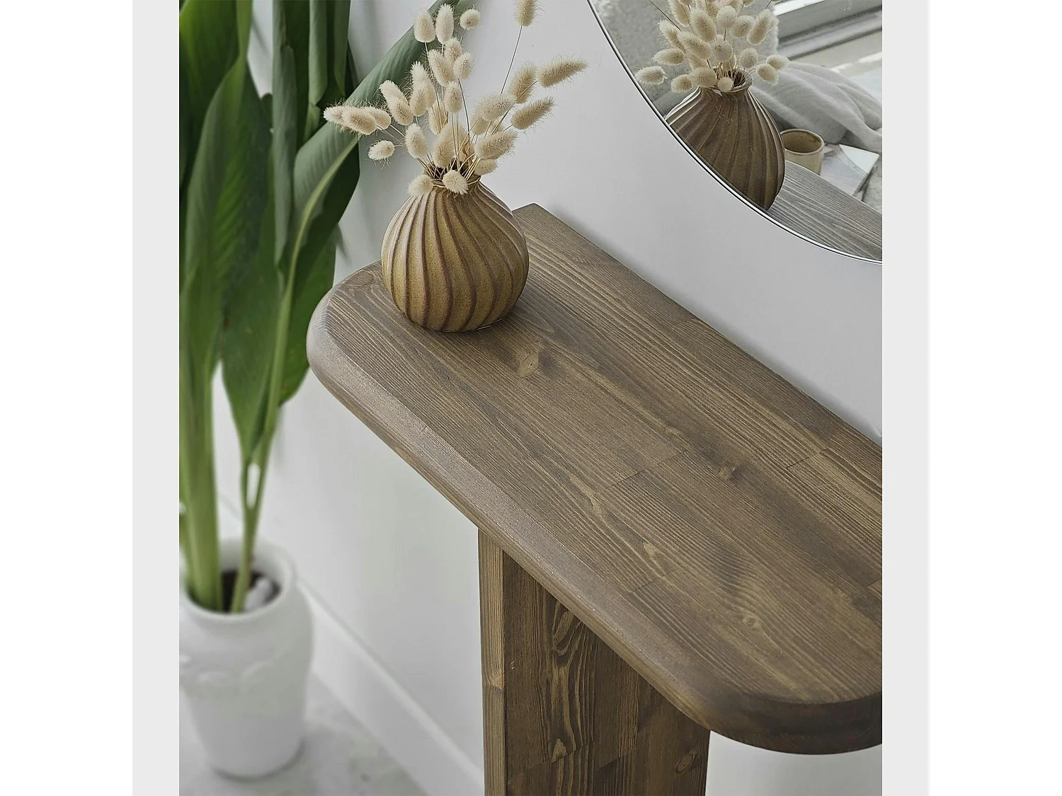 Console d'entrée design en bois brun SITIA