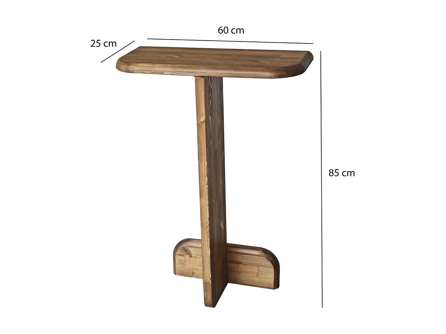 Console d'entrée design en bois brun SITIA