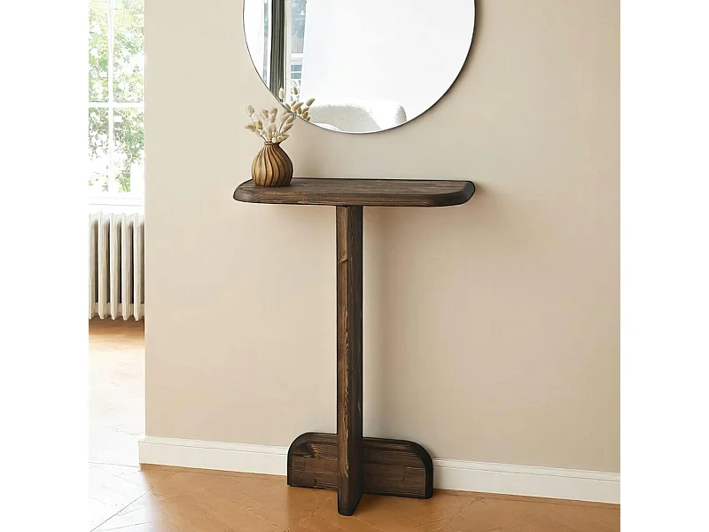 Console d'entrée design en bois brun SITIA