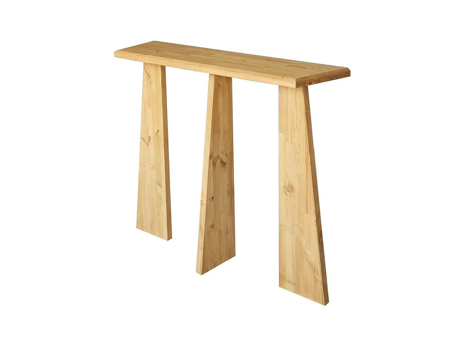 Console d'entrée en bois clair - 3 pieds SITIA