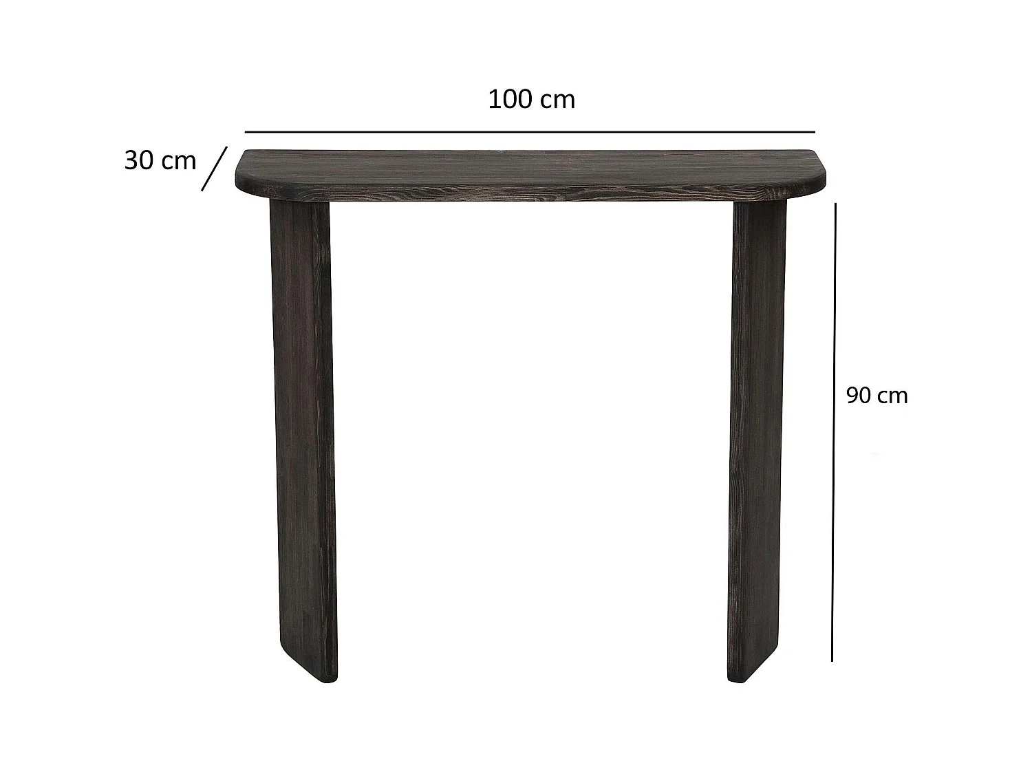 Console d'entrée moderne en bois grisé SITIA