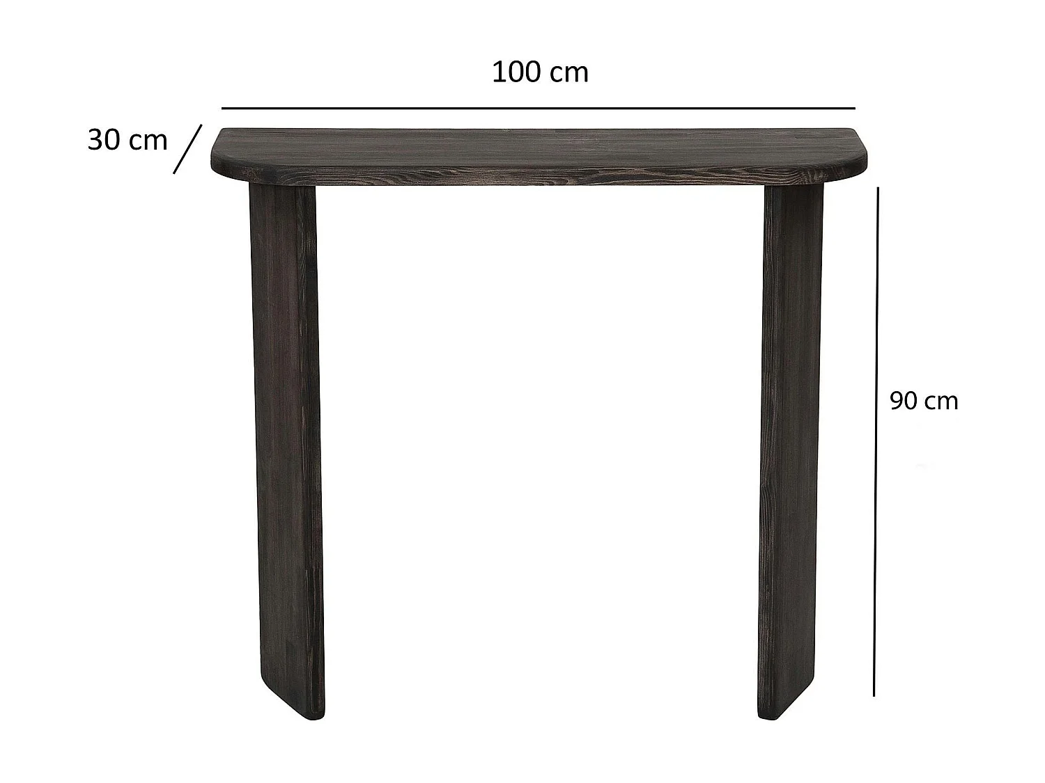 Console d'entrée moderne en bois grisé SITIA