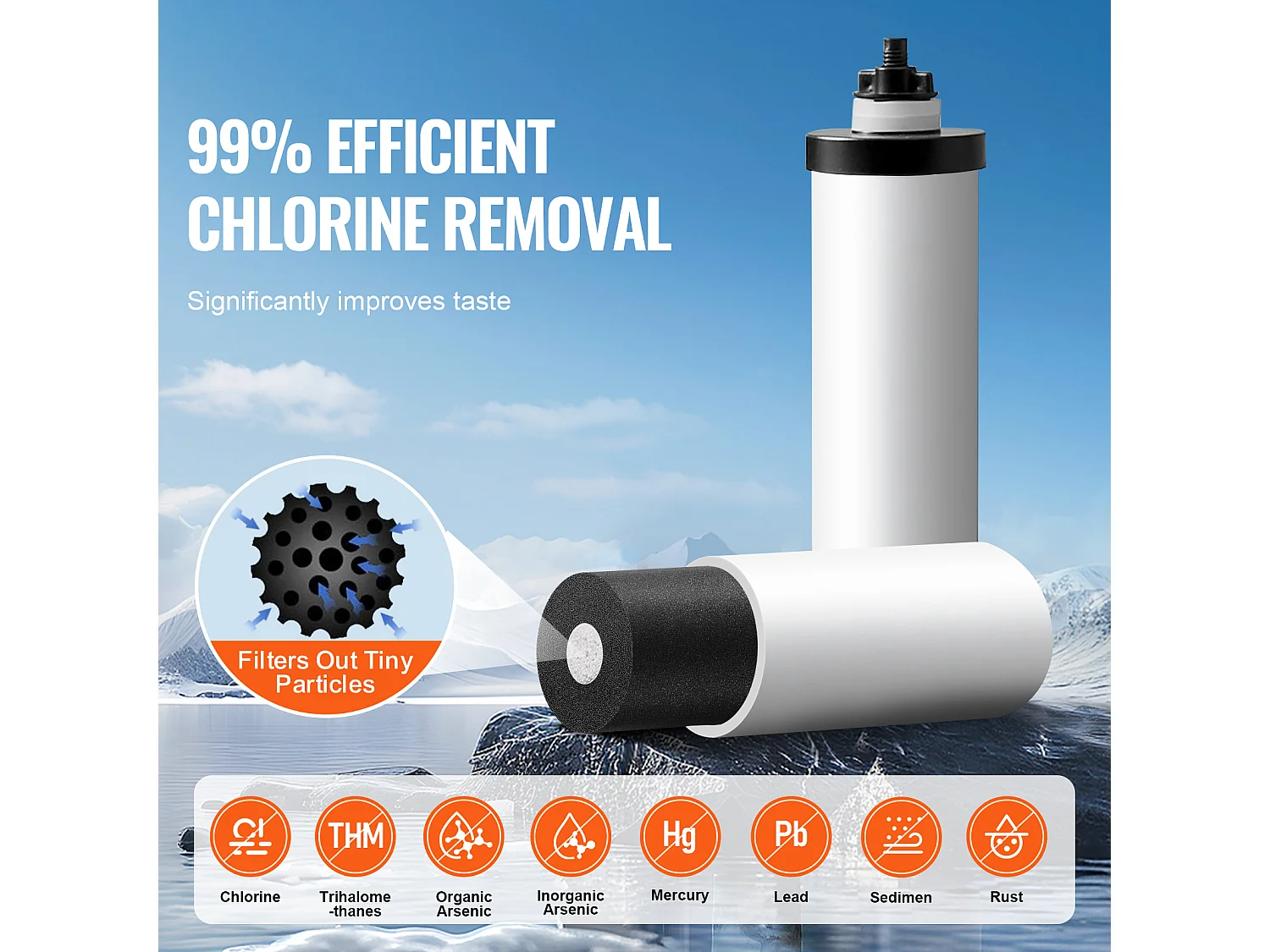 Waterfilter aangedreven door Zwaartekracht SucceBuy, Zwaartekracht-Waterfiltersysteem 8,5 L 2 Filters