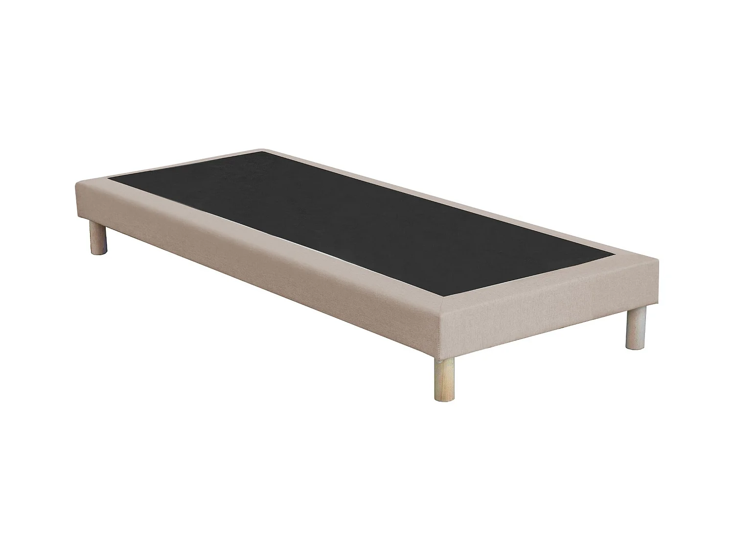 Pack matelas ressorts ASTRE, sommier, couette et oreillers français Dimensions - 90 x 190 cm, Sommier - Beige