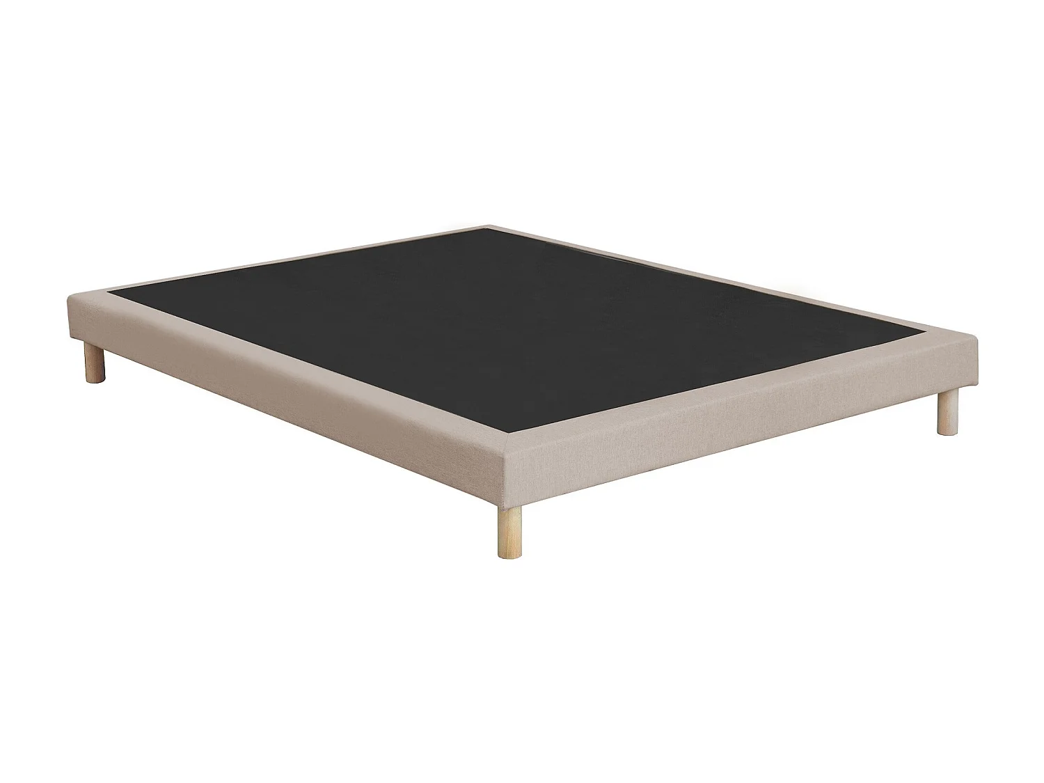 Pack matelas ressorts ASTRE, sommier, couette et oreillers français Dimensions - 140 x 190 cm, Sommier - Beige