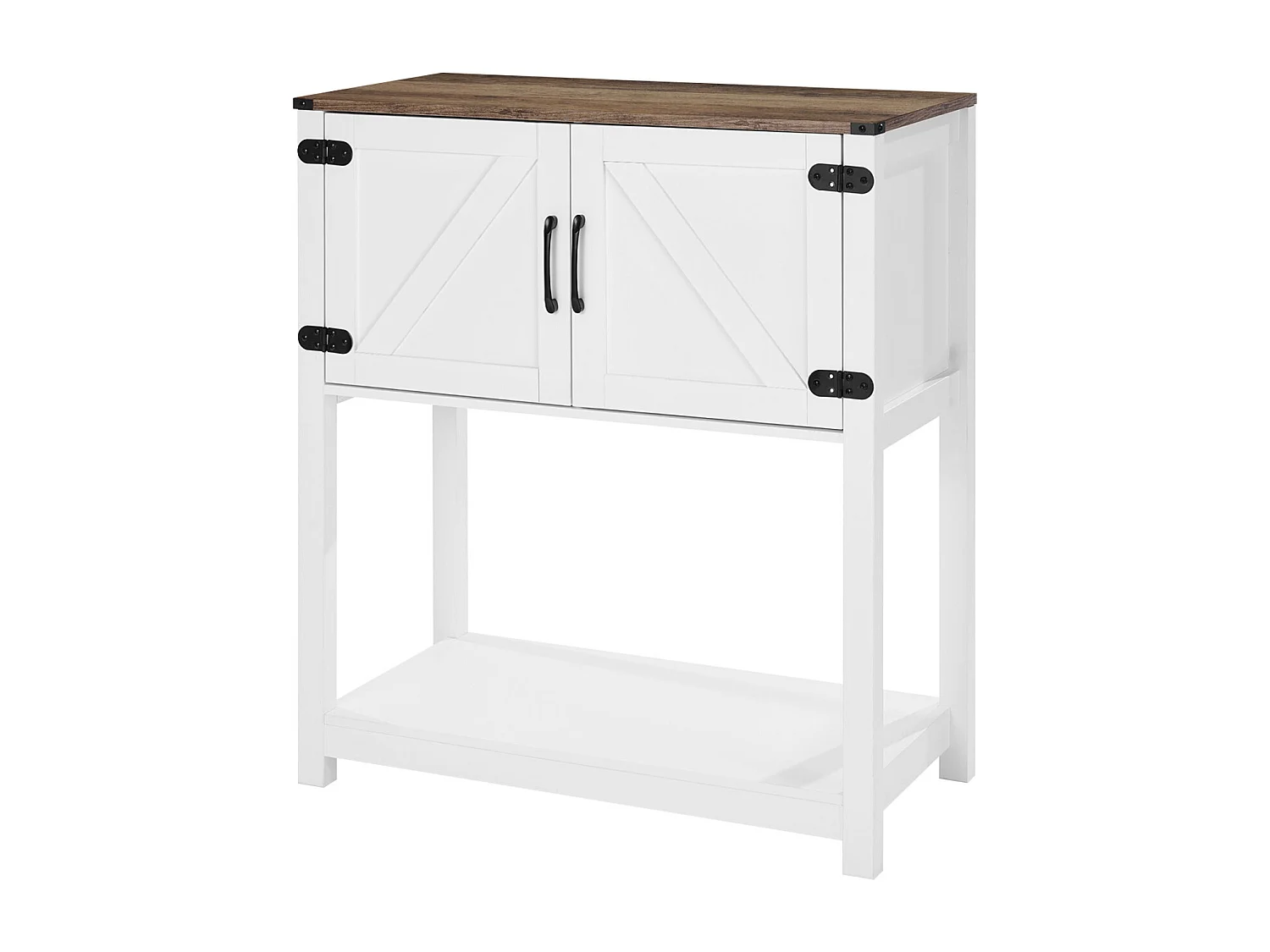 Meuble de Bar à Café SucceBuy, 80 x 35 x 88 cm, 3 Niveaux avec Portes Aimantées