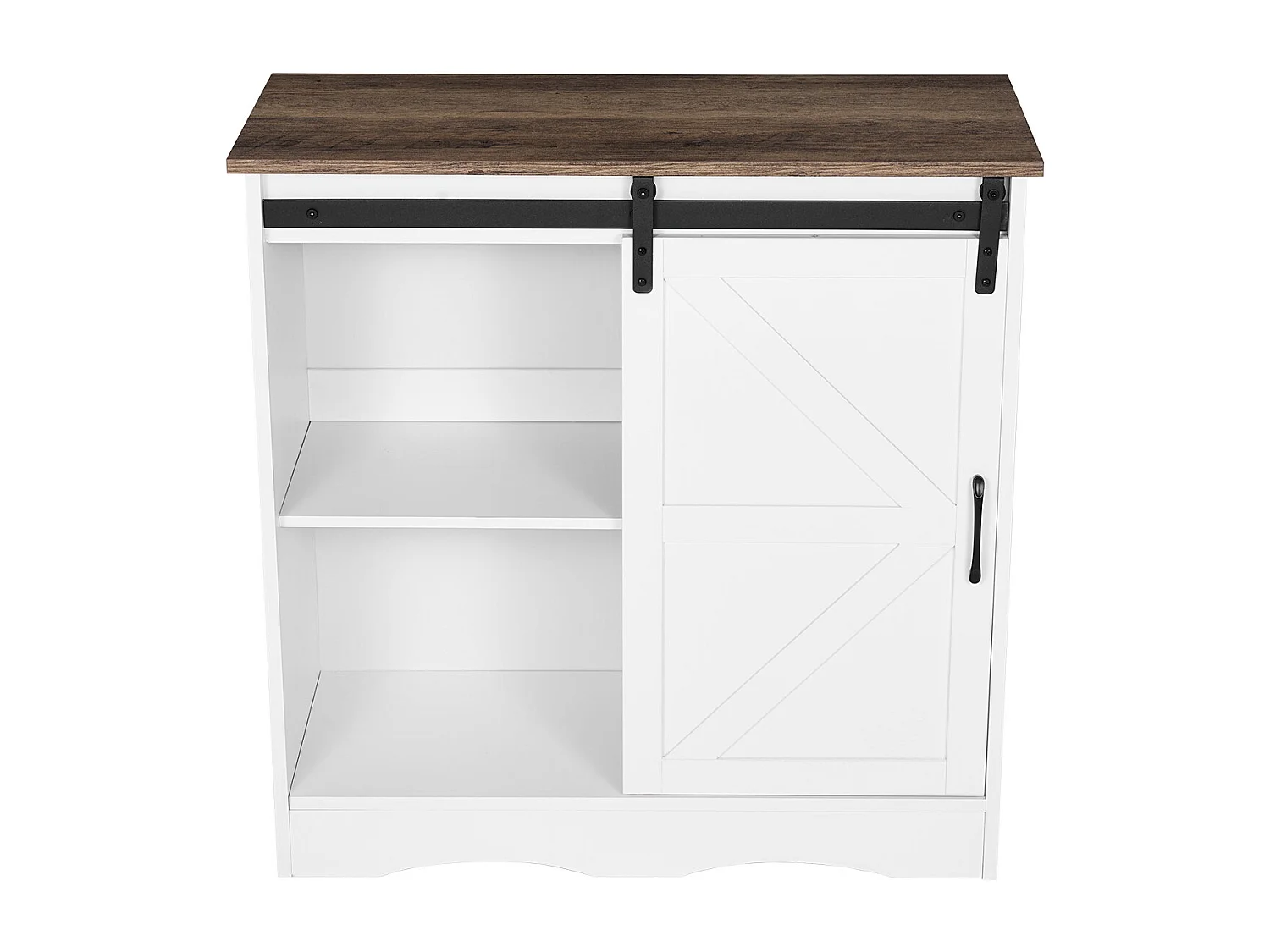 Meuble de Bar à Café SucceBuy, 80 x 35 x 80 cm, 3 Niveaux avec Porte Coulissante