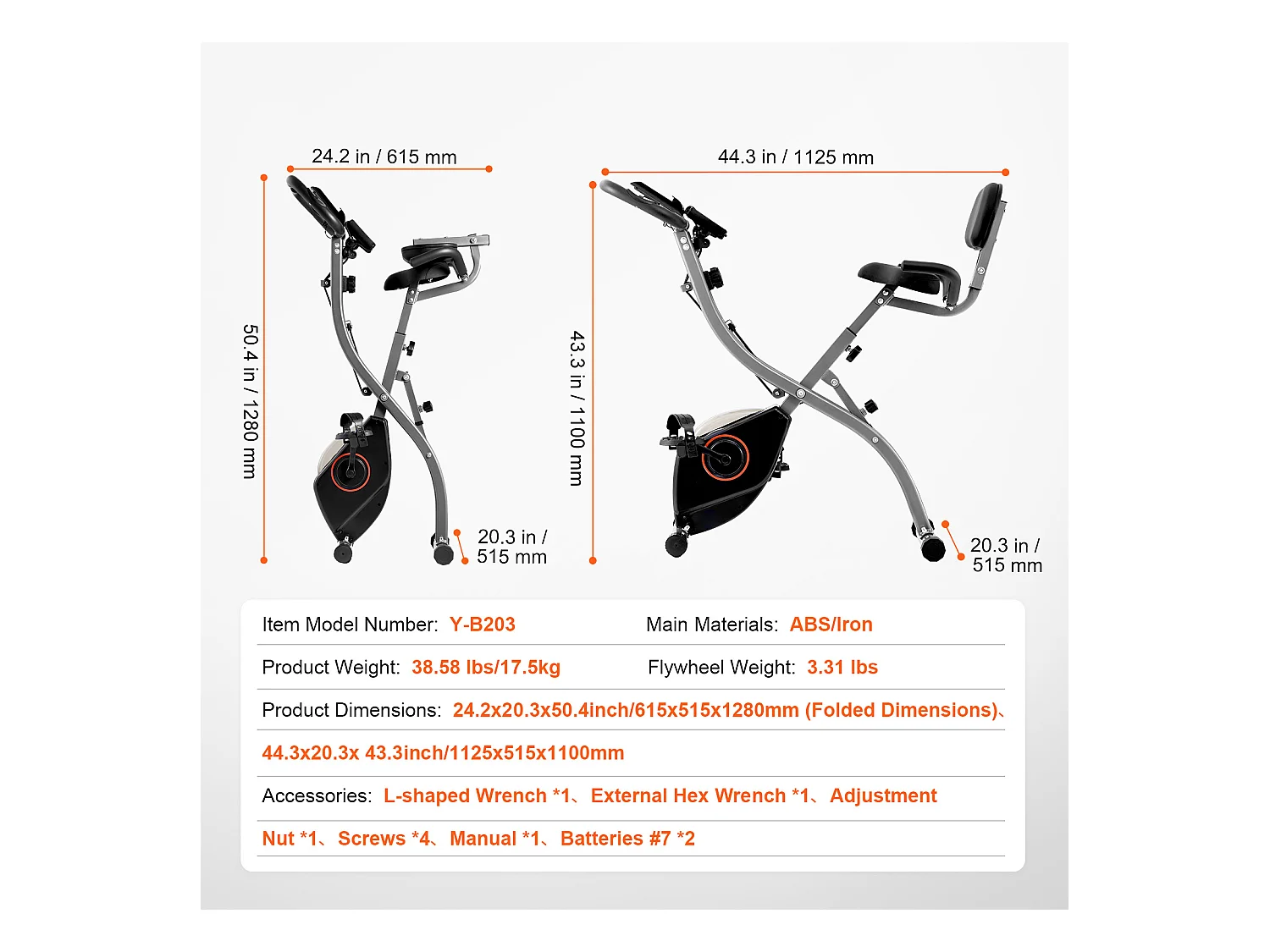 Cyclette, SucceBuy Cyclette Pieghevole per l'Allenamento a Casa