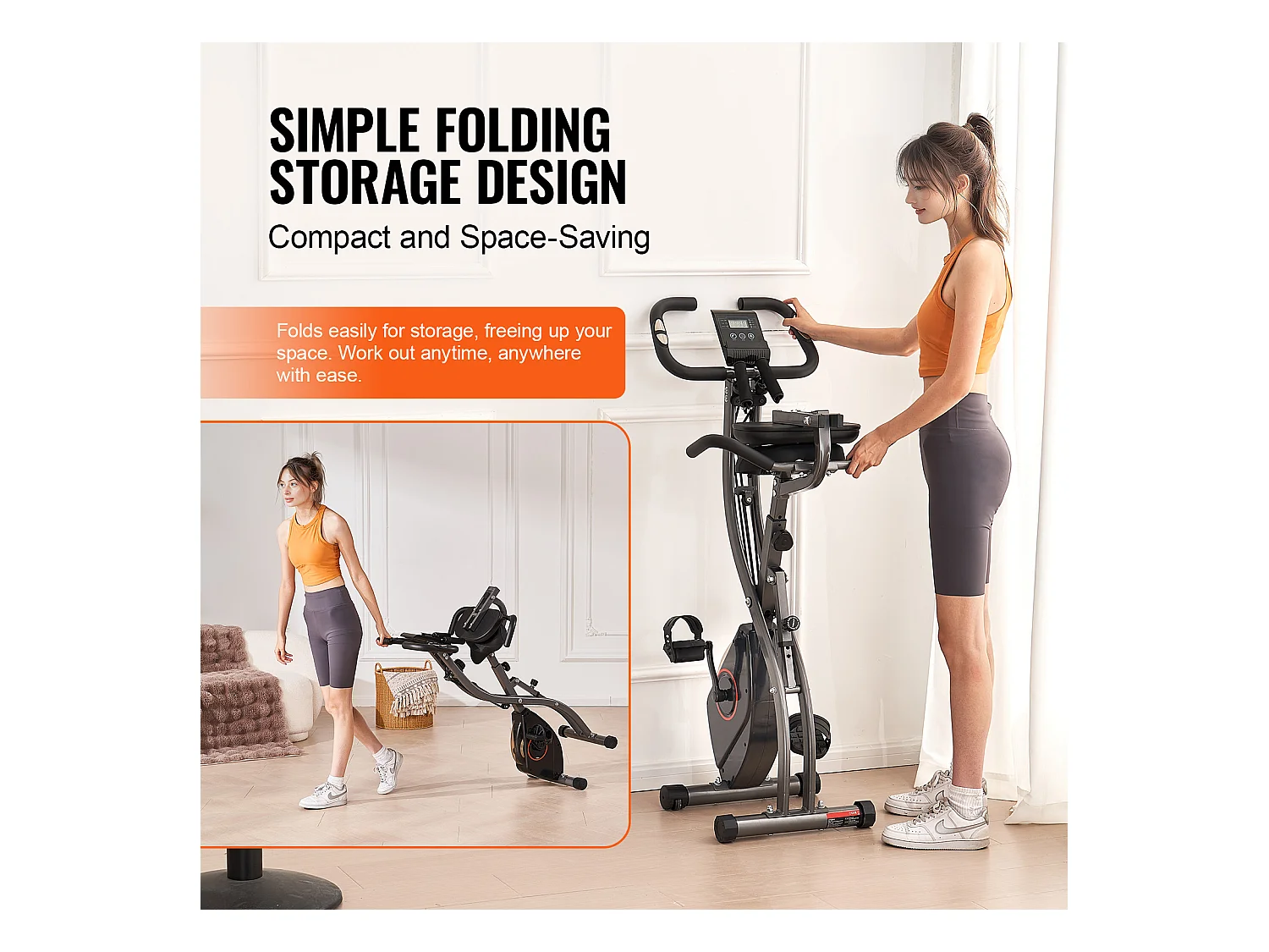 Cyclette, SucceBuy Cyclette Pieghevole per l'Allenamento a Casa