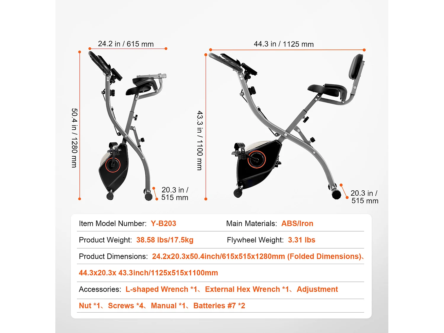 Vélo d'Appartement, SucceBuy Vélo d'Exercice Pliable pour Entraînement à Domicile
