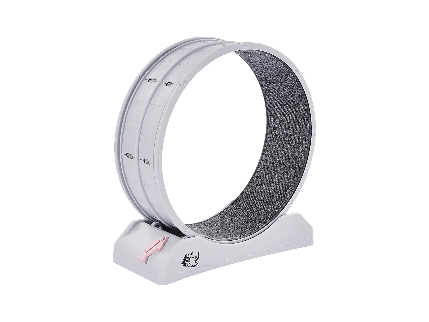 Roue d'Exercice pour Chat, SucceBuy Roue d'Exercice pour Chat 80 cm Grand Tapis Roulant d'Intérieur Blanc