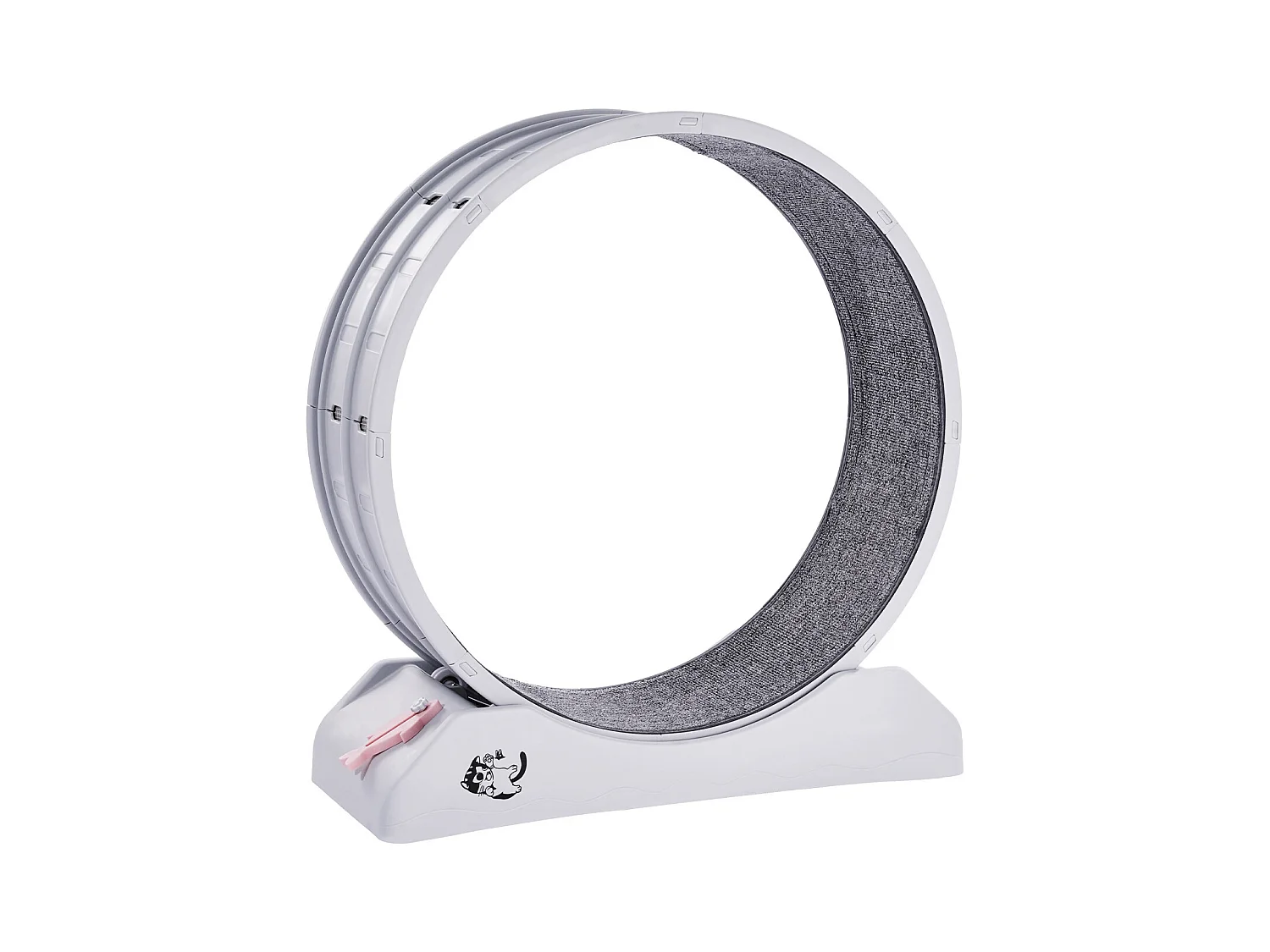 Roue d'Exercice pour Chat, SucceBuy Roue d'Exercice pour Chat 80 cm Grand Tapis Roulant d'Intérieur Blanc
