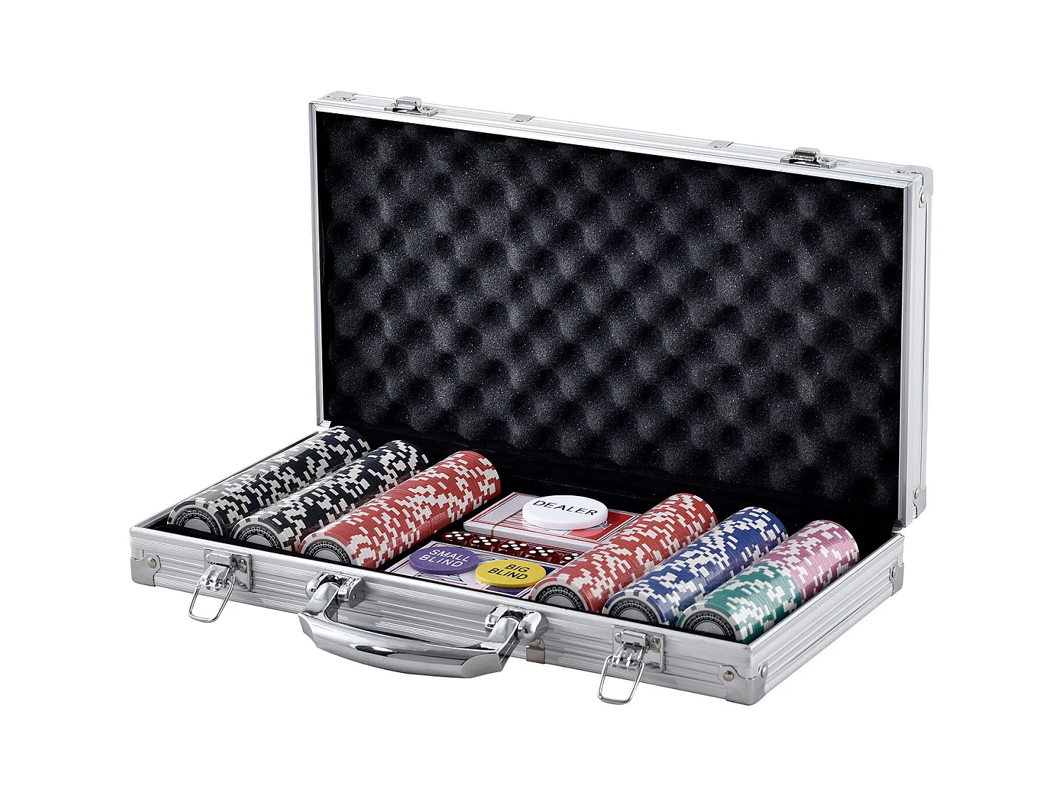 Mallette de Poker, SucceBuy Lot de 300 Jetons de Poker avec Étui en Aluminium, Cartes, Jetons de 11.5 g