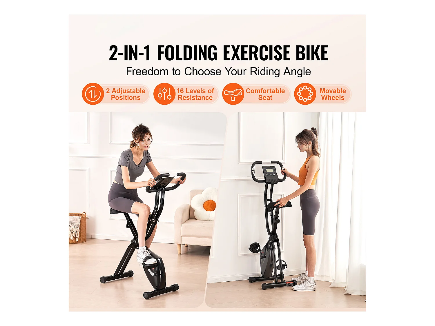 Cyclette, SucceBuy Cyclette Pieghevole per Palestra Domestica