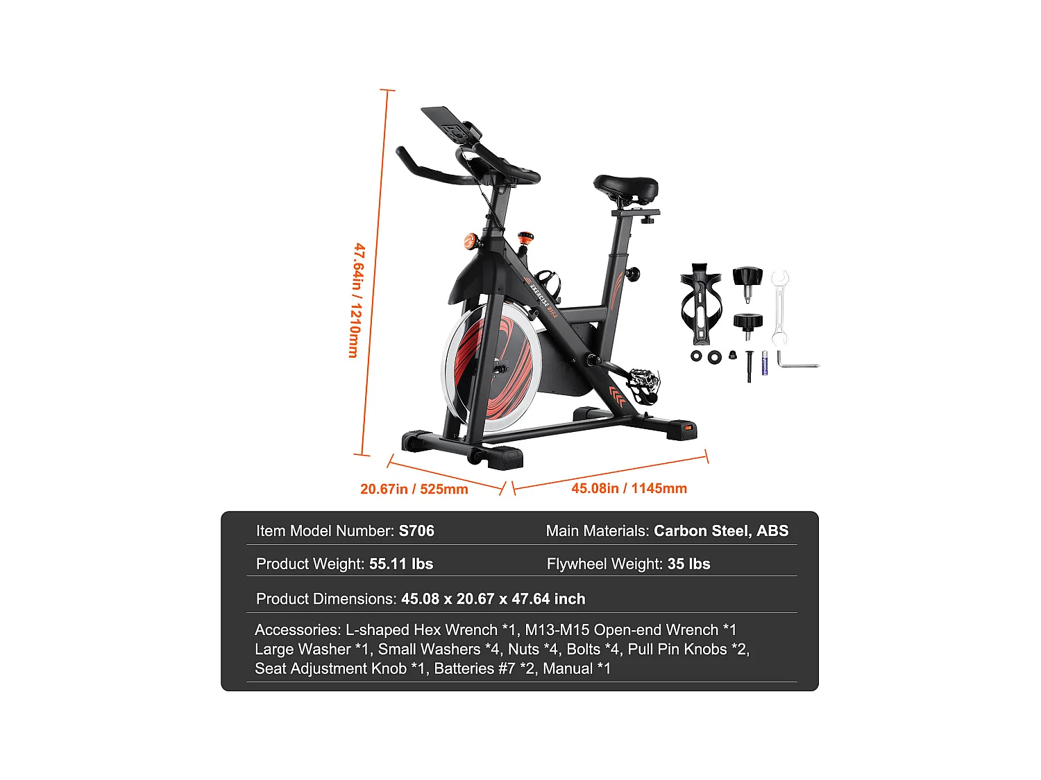 Hometrainer, SucceBuy Hometrainer met Magnetische Weerstand voor Indoor Cycling