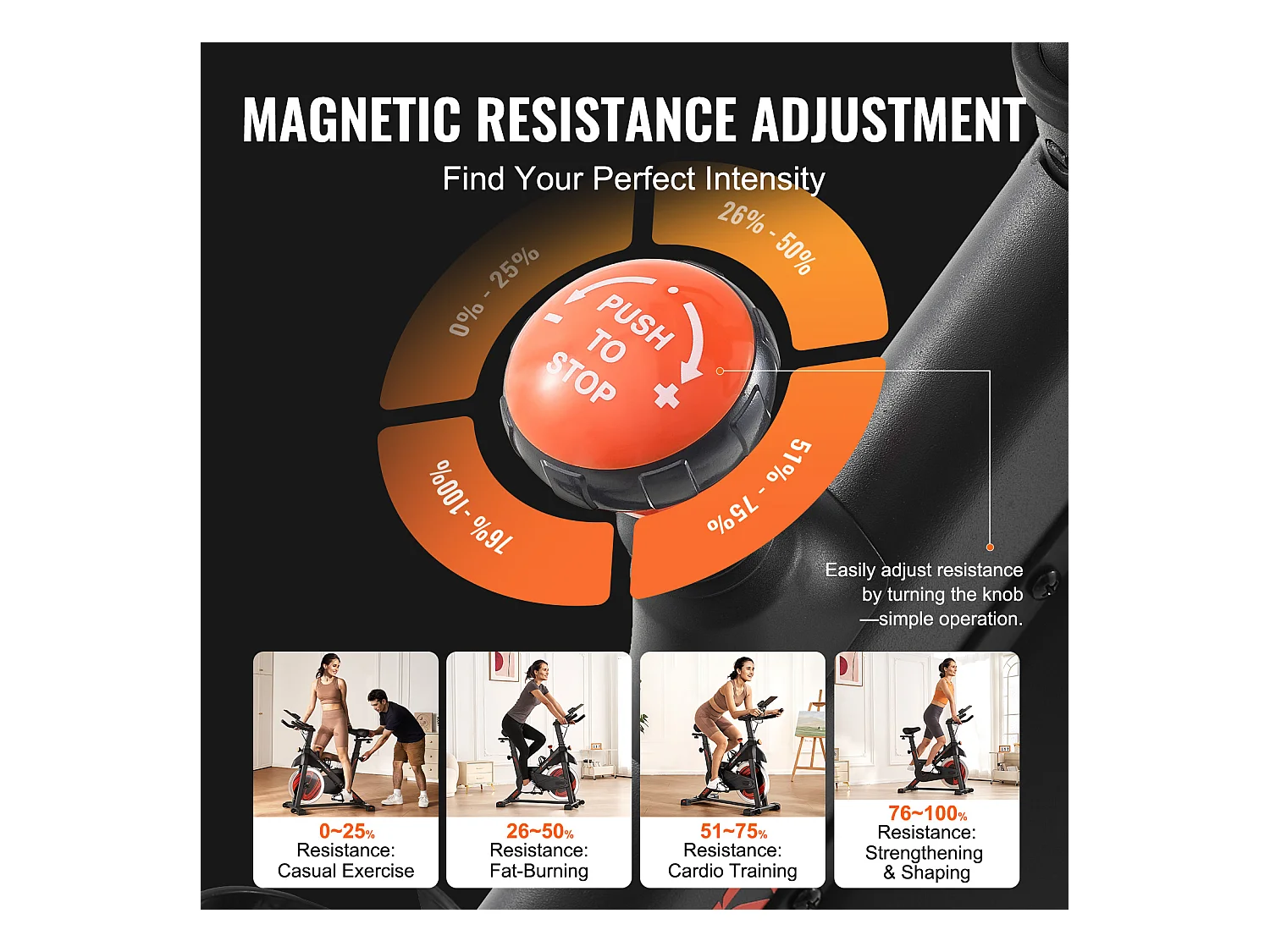 Hometrainer, SucceBuy Hometrainer met Magnetische Weerstand voor Indoor Cycling