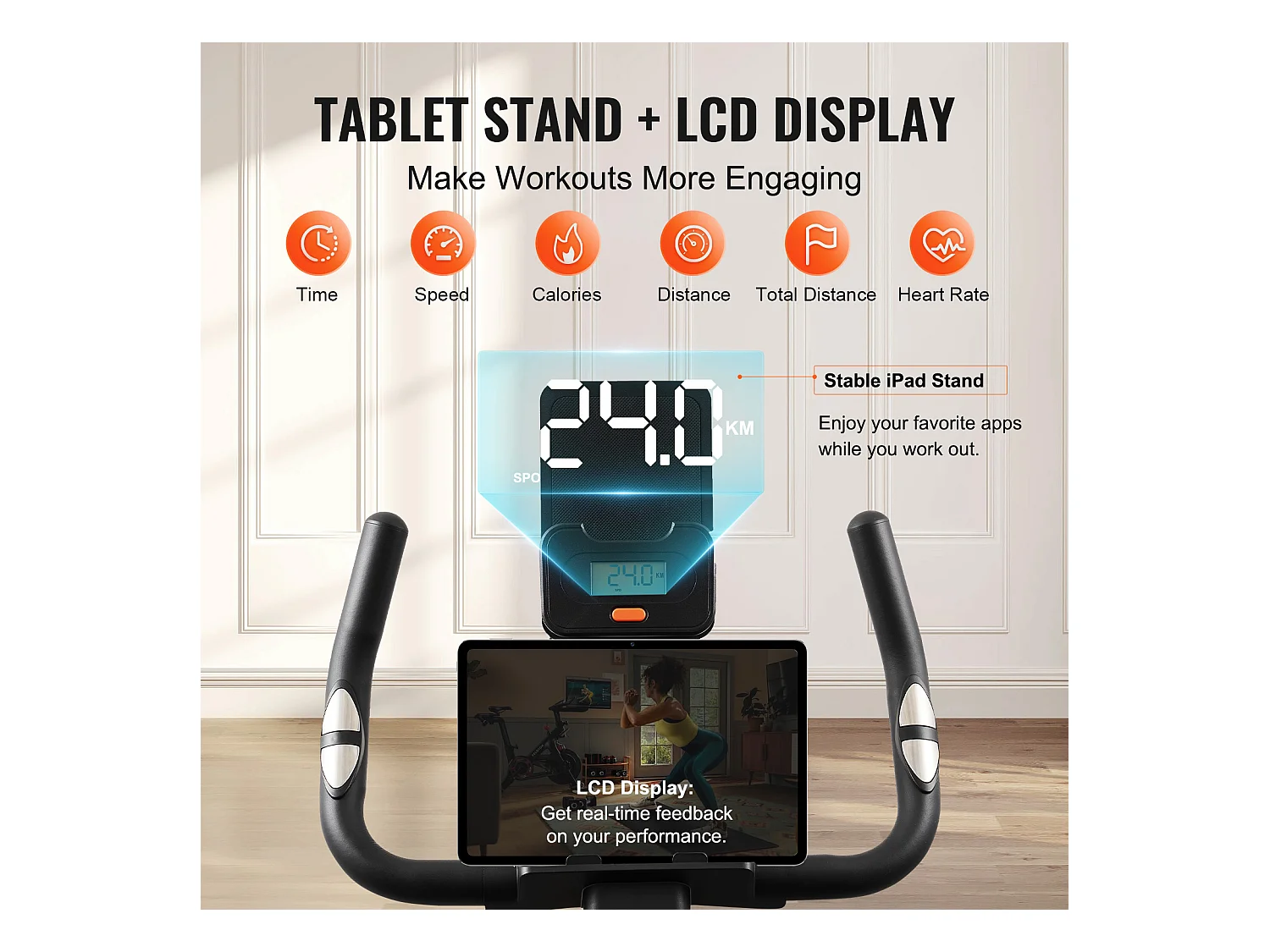 Hometrainer, SucceBuy Hometrainer met Magnetische Weerstand voor Indoor Cycling