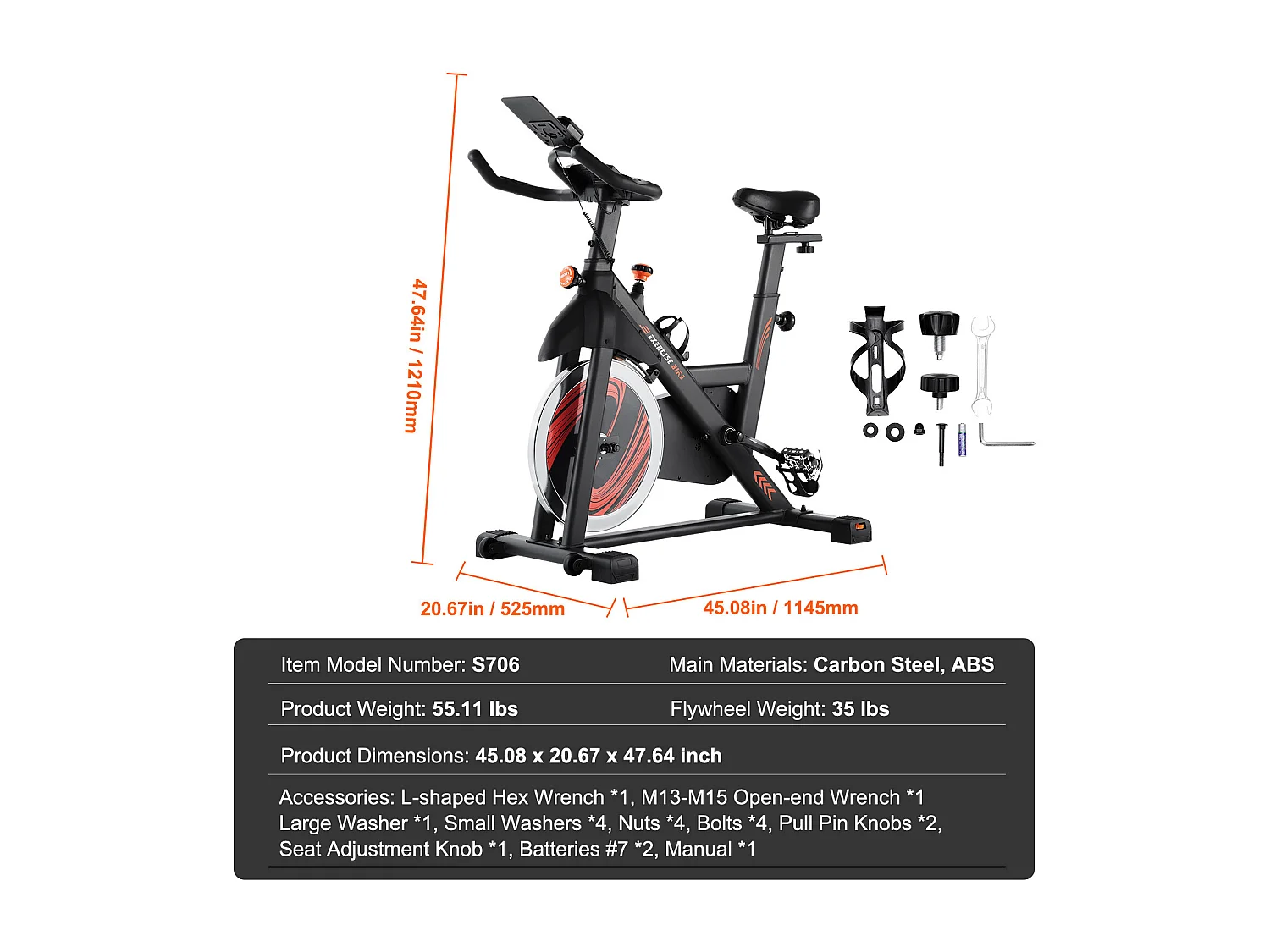 Hometrainer, SucceBuy Hometrainer met Magnetische Weerstand voor Indoor Cycling