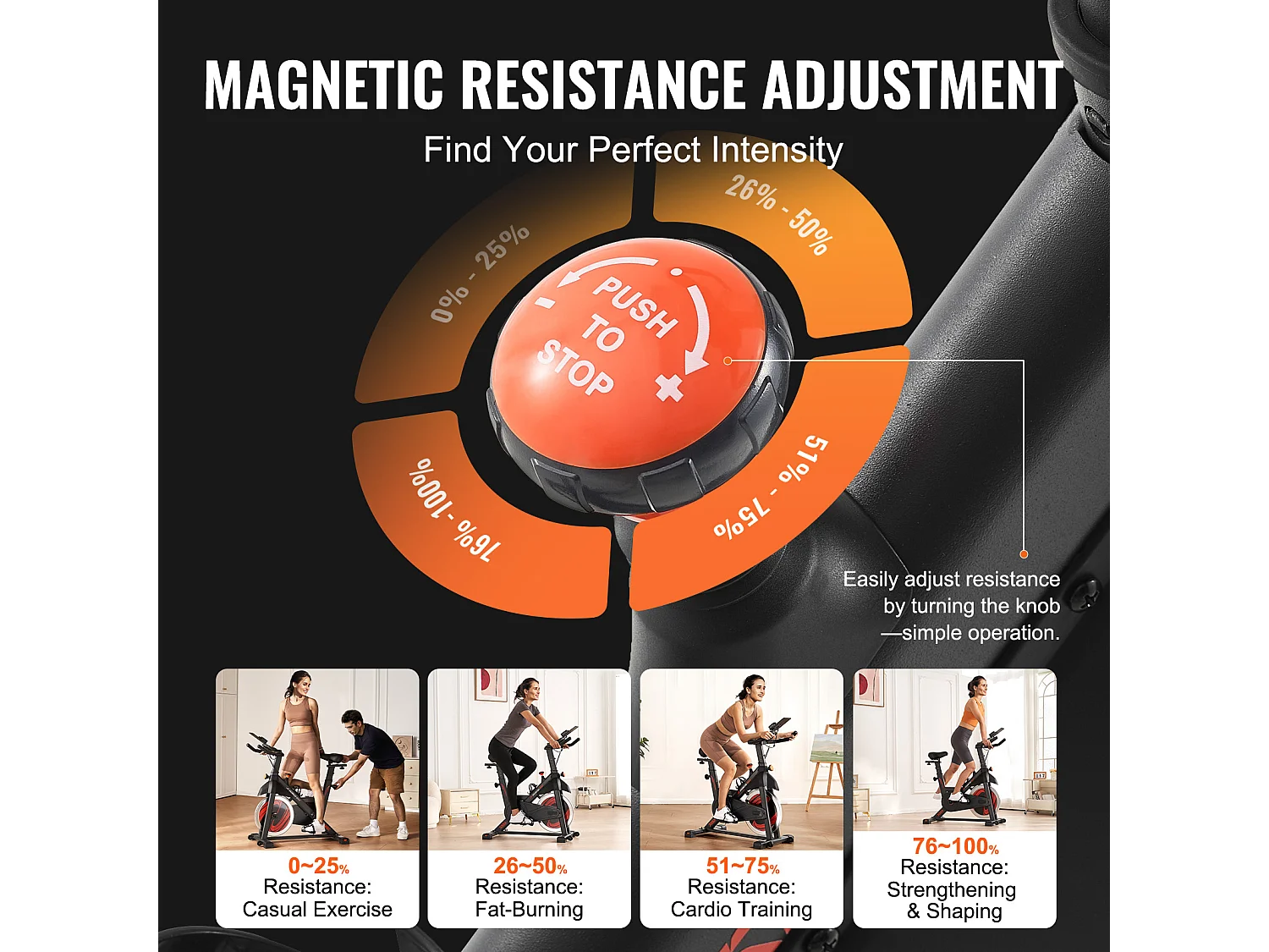 Hometrainer, SucceBuy Hometrainer met Magnetische Weerstand voor Indoor Cycling