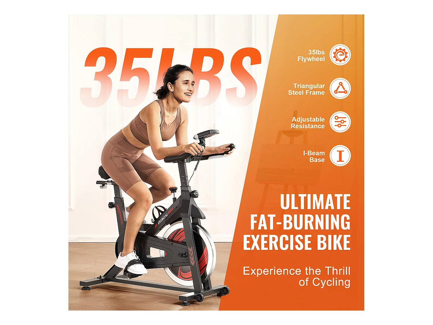 Vélo d'Appartement, SucceBuy Vélo d'Appartement Vélo d'Intérieur à Résistance Magnétique