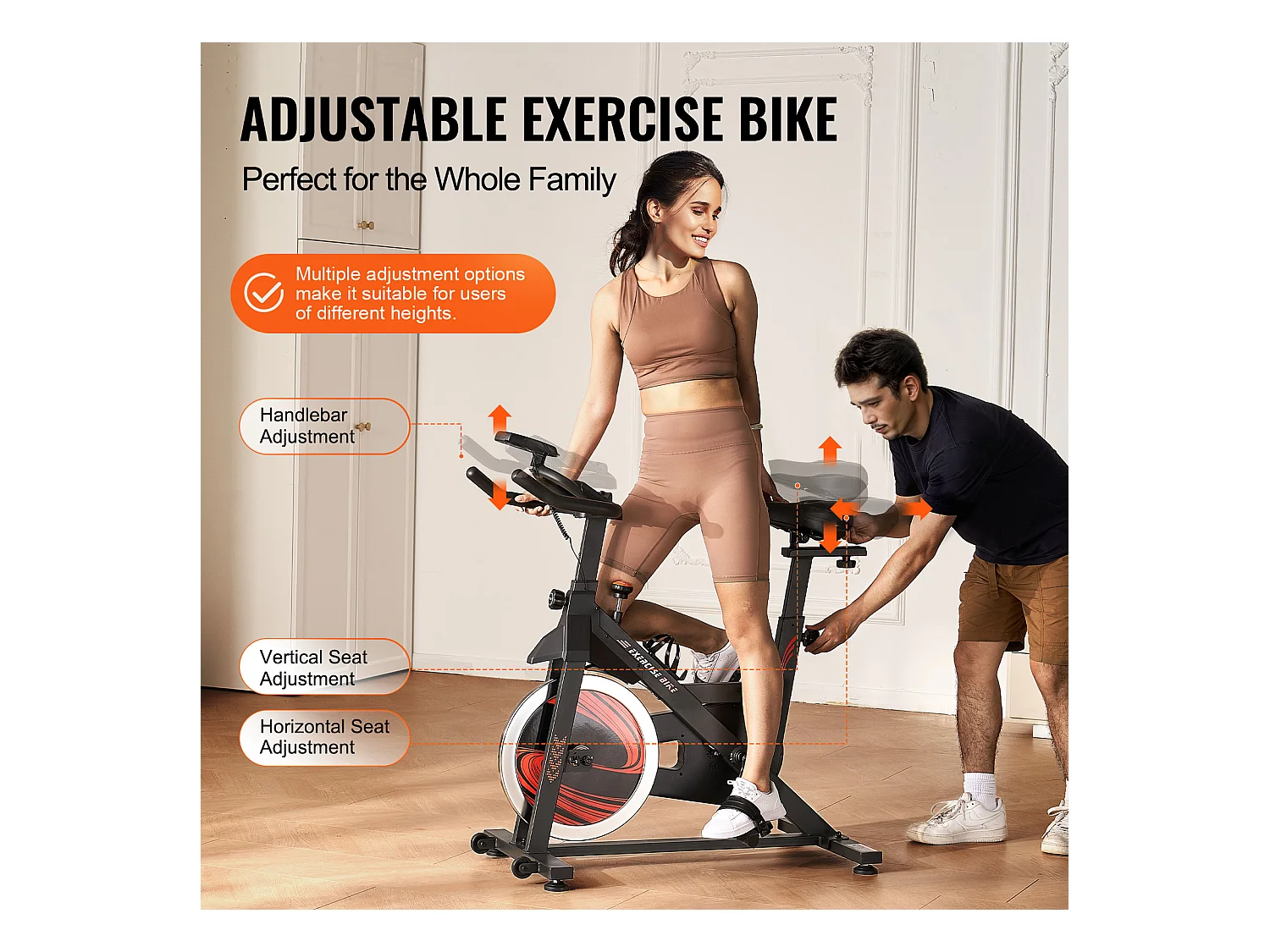 Vélo d'Appartement, SucceBuy Vélo d'Appartement Vélo d'Intérieur à Résistance Magnétique