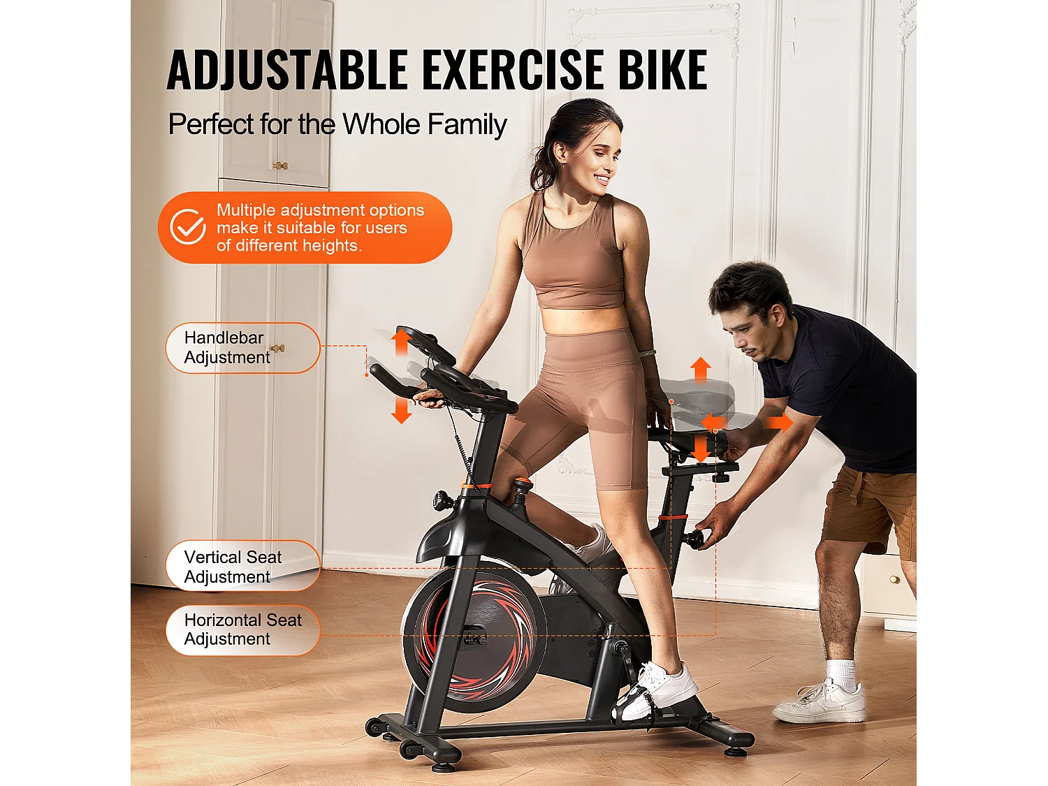 Vélo d'Appartement, SucceBuy Vélo d'Exercice avec Résistance Magnétique pour le Cyclisme en Salle