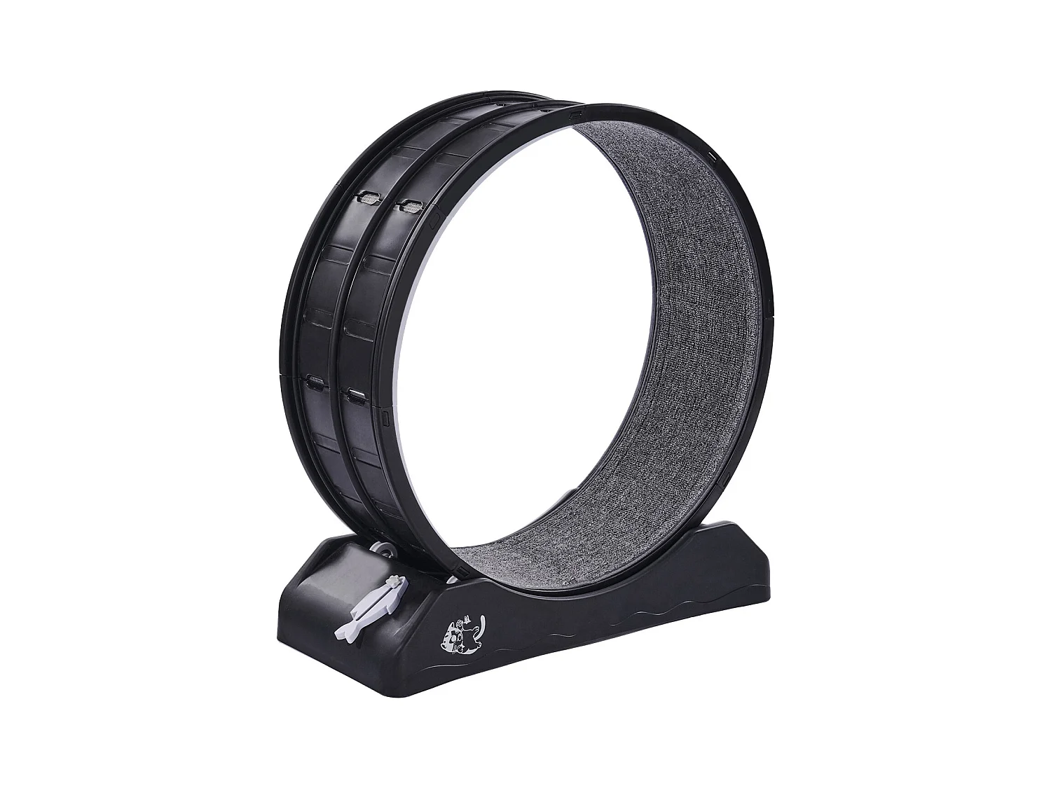 Roue d'Exercice pour Chat, SucceBuy Roue d'Exercice pour Chat 80 cm Grand Tapis Roulant d'Intérieur Noir