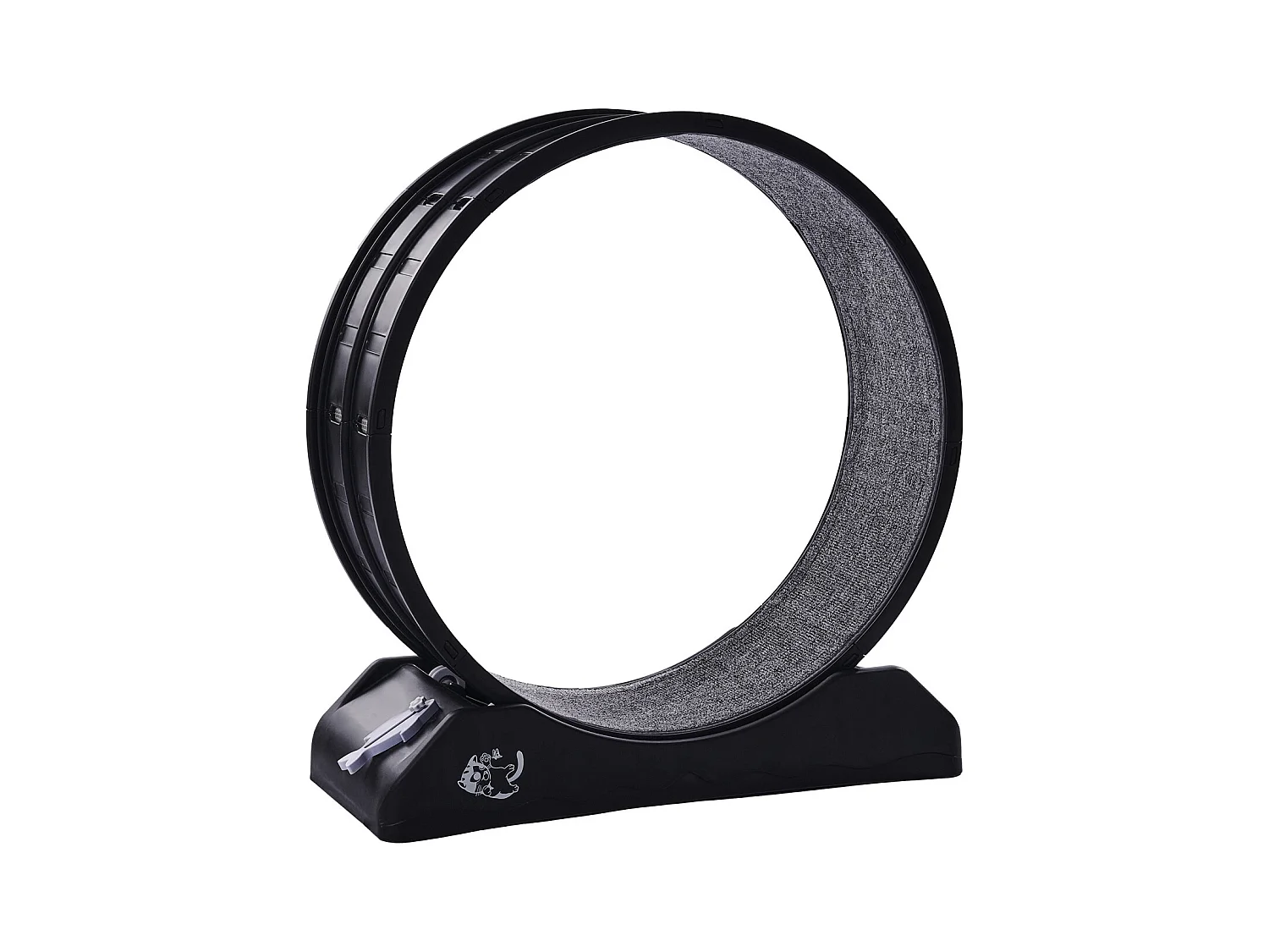 Roue d'Exercice pour Chat, SucceBuy Roue d'Exercice pour Chat 80 cm Grand Tapis Roulant d'Intérieur Noir