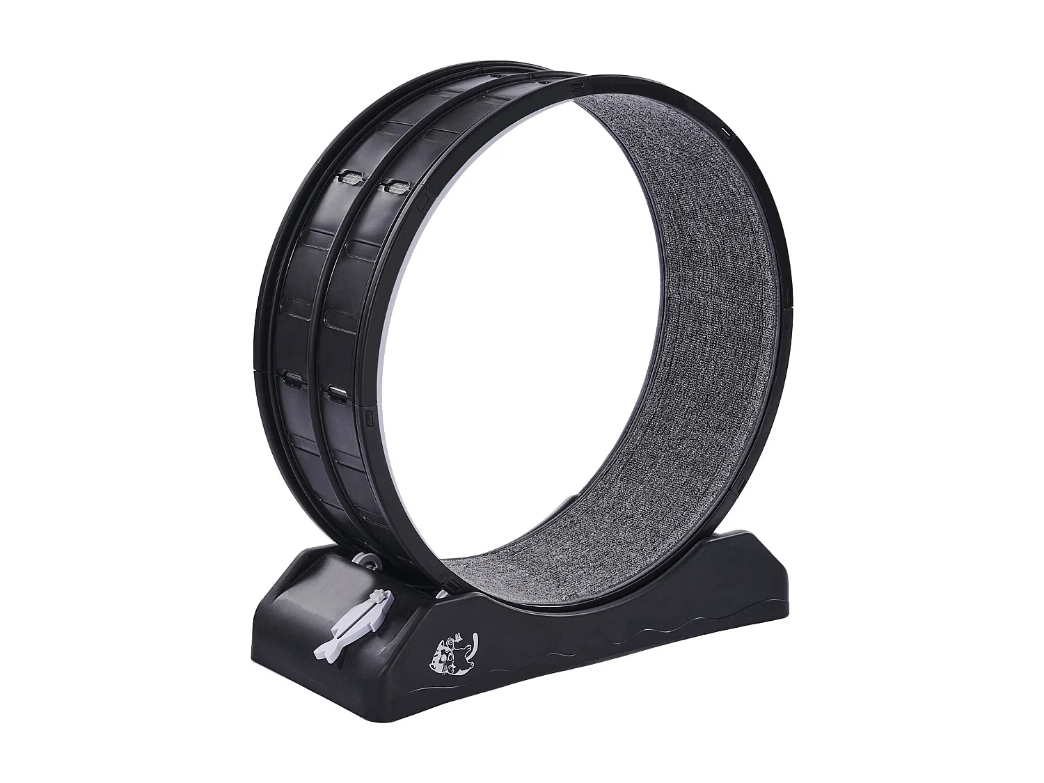 Ruota per Esercizi per Gatti, SucceBuy Ruota per Esercizi per Gatti, Tapis Roulant da Interno Grande, 80 cm, Nera