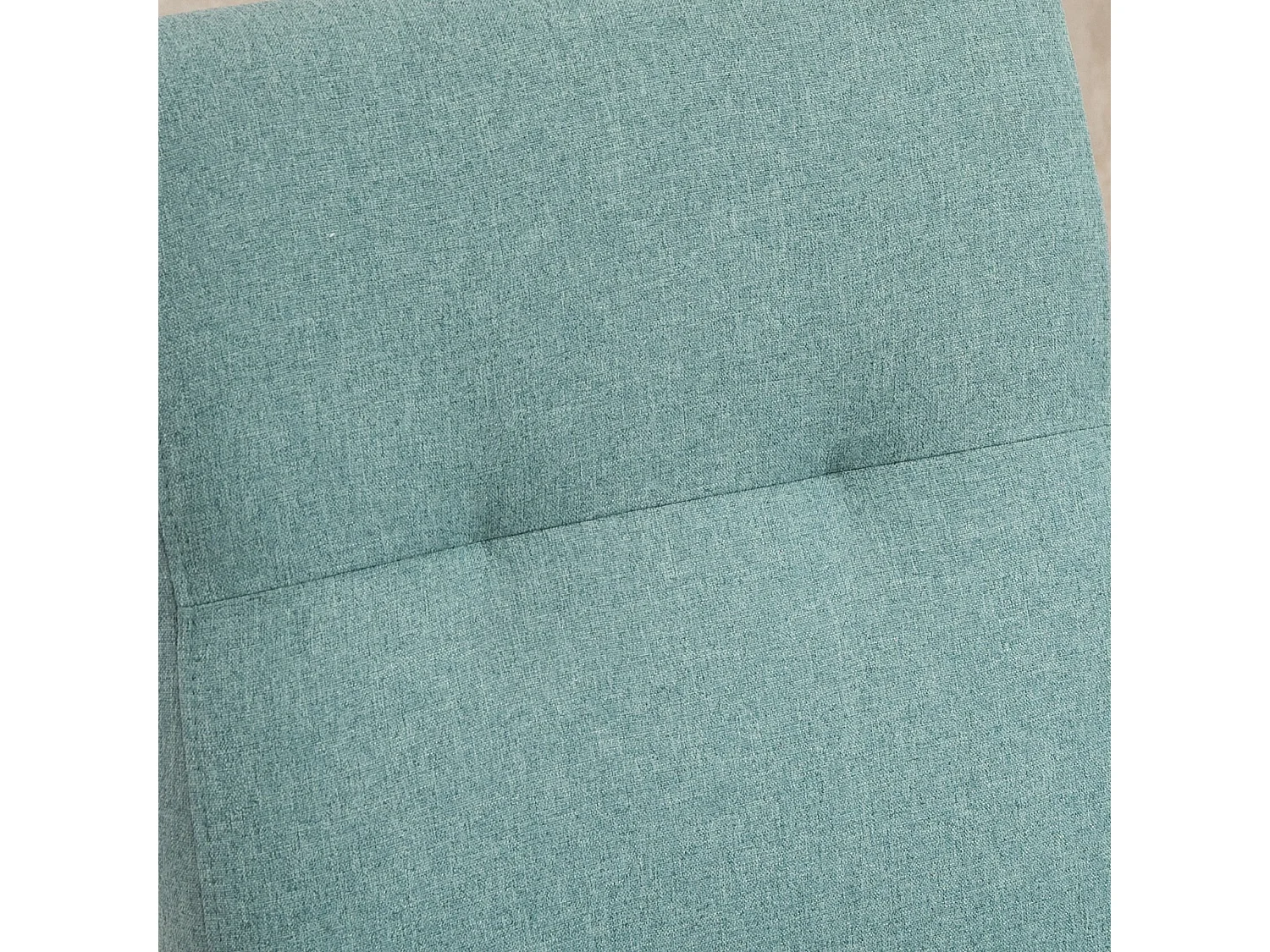 Lot de 2 chaises de cuisine en lin vert, pieds en bois marron