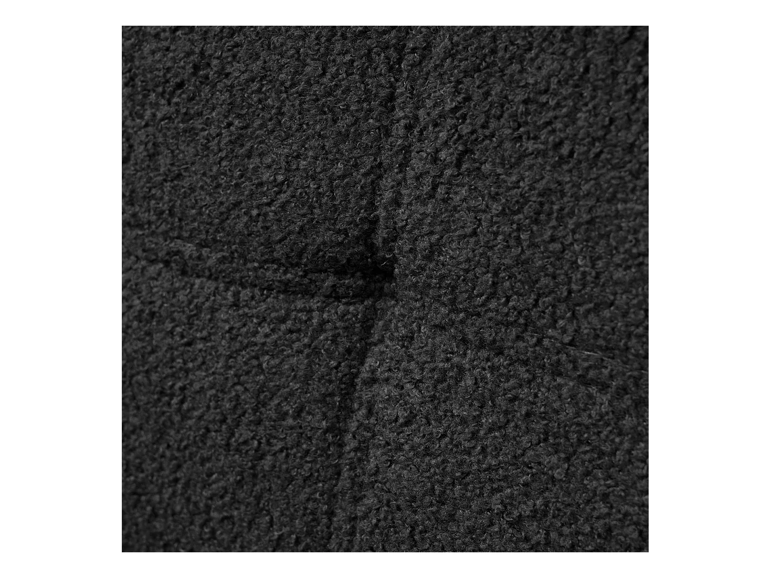 2-zits rechte slaapbank in grijze sherpa, 3-positie neerklapbare rugleuning - 175x64x72cm