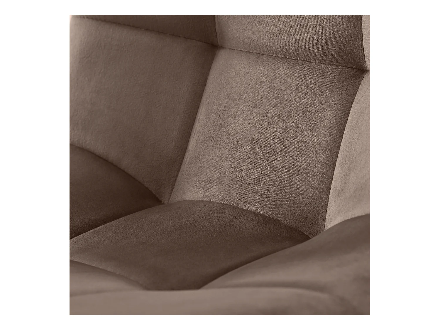 Set van 4 kameelkleurige fluwelen stoelen met zwarte metalen poten