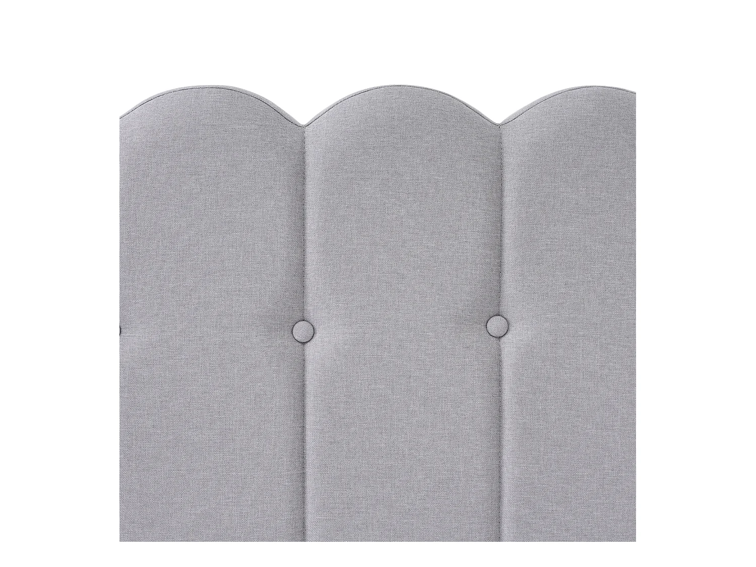 Lit enfant 90x200cm avec tête de lit ajouré, tissu en lin gris, avec USB, sommier à lattes, avec matelas