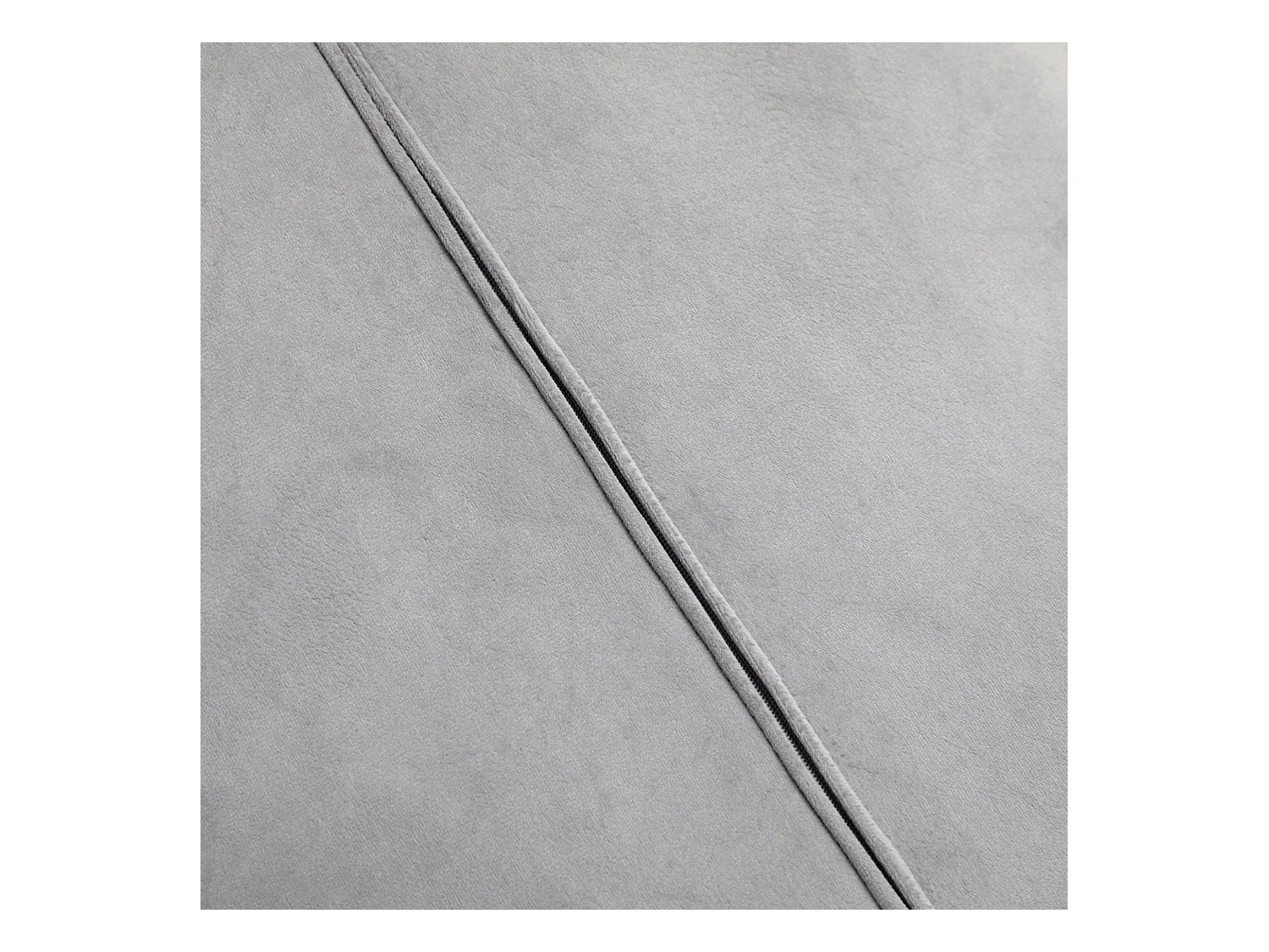 Lot de 4 chaises de cuisine en velours gris, pieds en métal noir