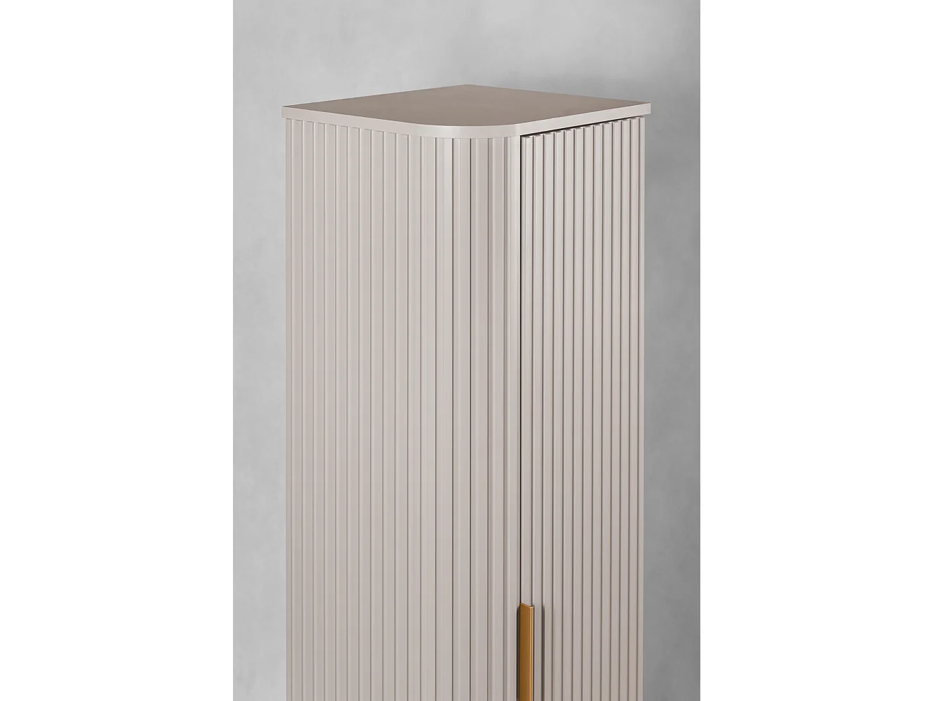 ELEGANCE Szafka wisząca słupek łazienkowy ryfle 31,5 x 35,5 x 139 cm kaszmir