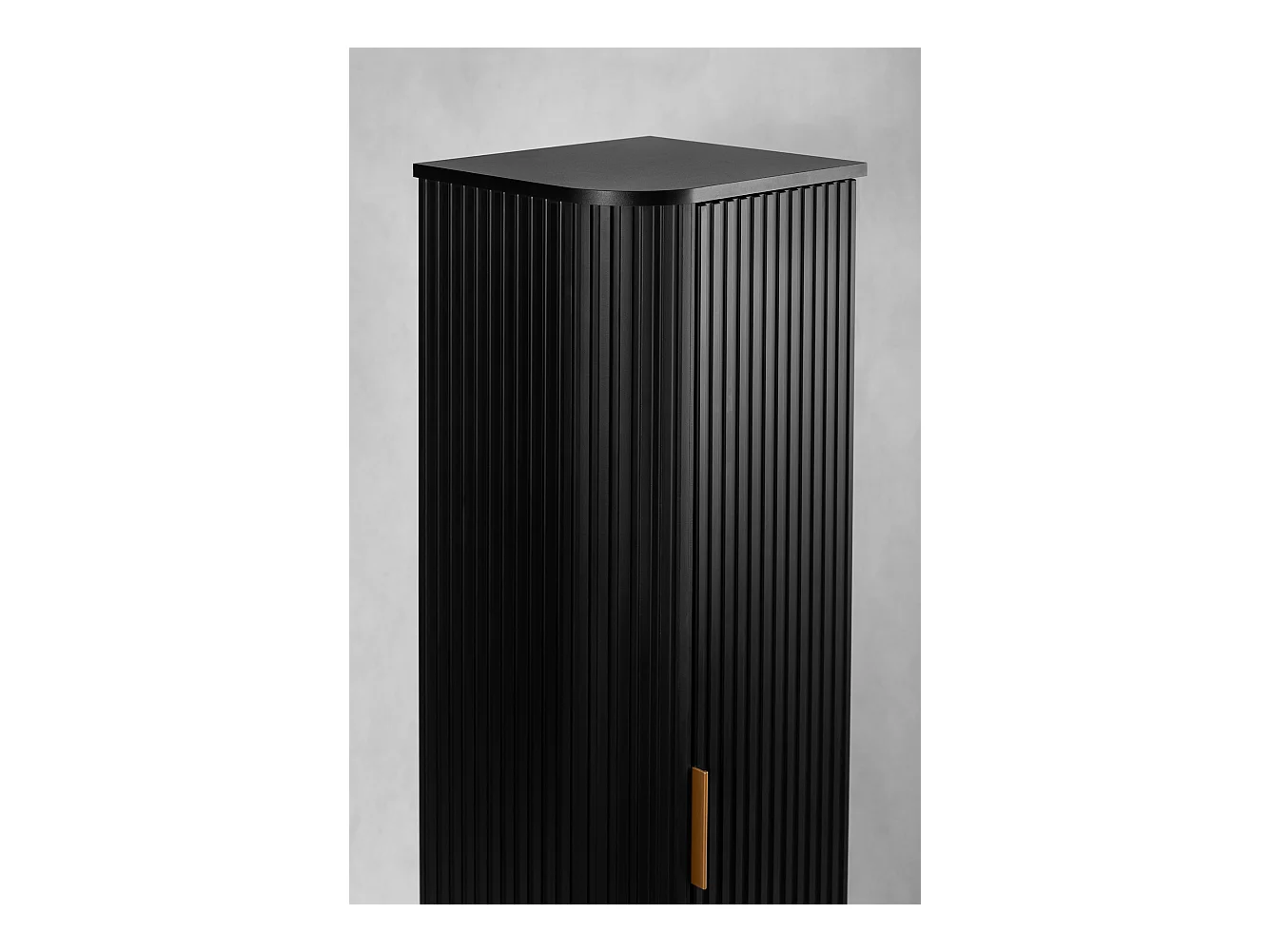 ELEGANCE Armoire haute de salle de bain 31,5 × 35,5 × 139 cm noir