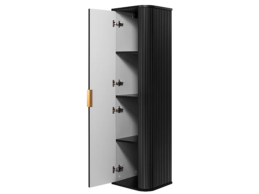 ELEGANCE Armoire haute de salle de bain 31,5 × 35,5 × 139 cm noir