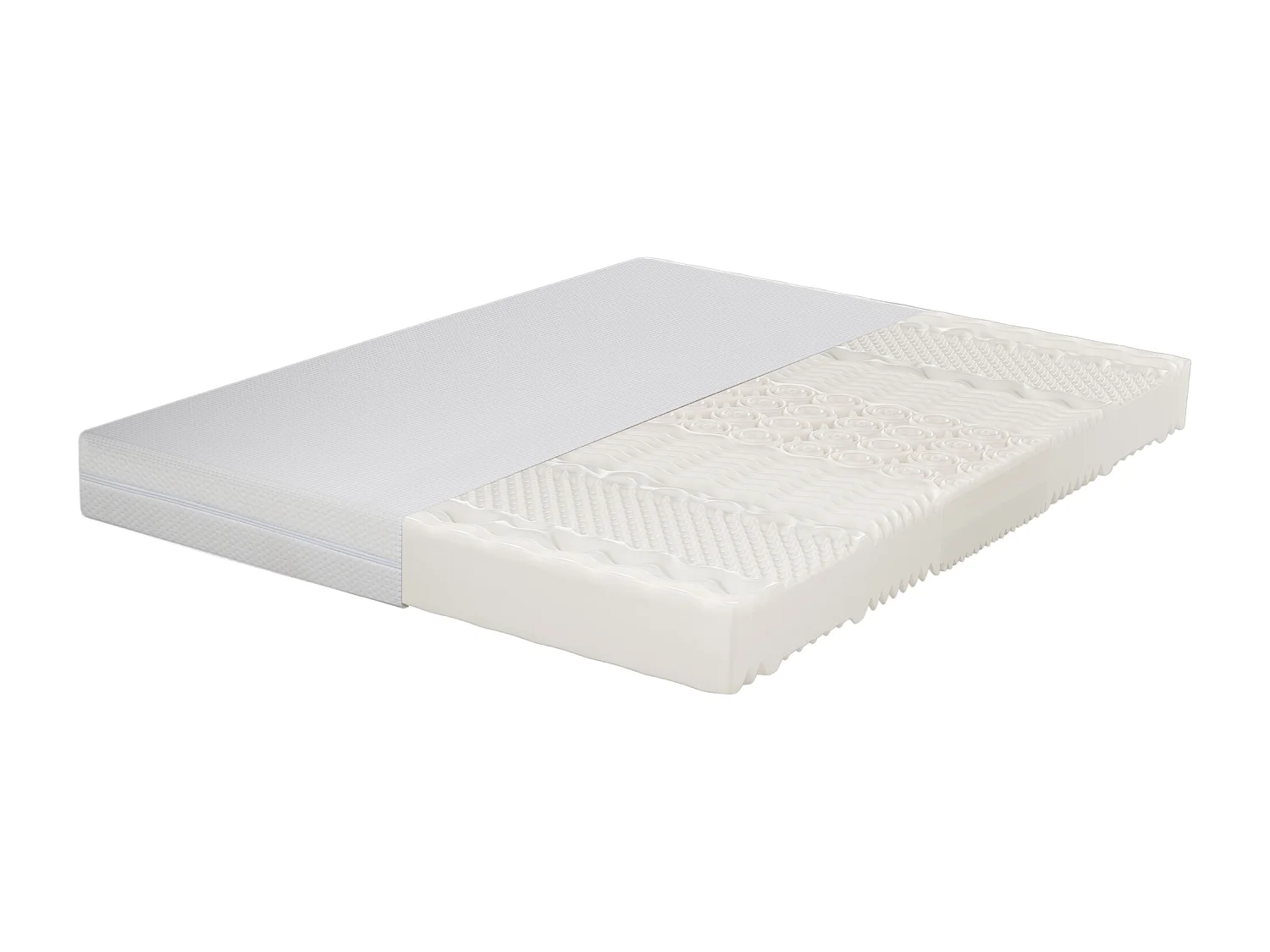 Matelas 160x200cm Mousse HR 7 zones ép.20cm, Déhoussable
