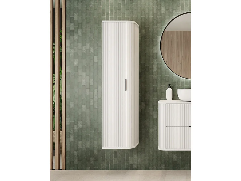 ELEGANCE Armario alto de baño 31,5 × 35,5 × 139 cm blanco