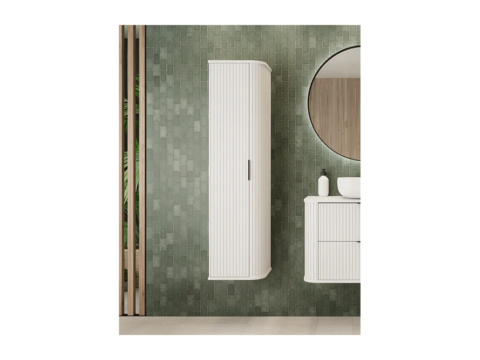 ELEGANCE Mueble alto de baño 139 cm blanco