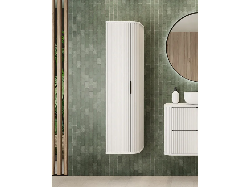ELEGANCE Armario alto de baño 31,5 × 35,5 × 139 cm blanco