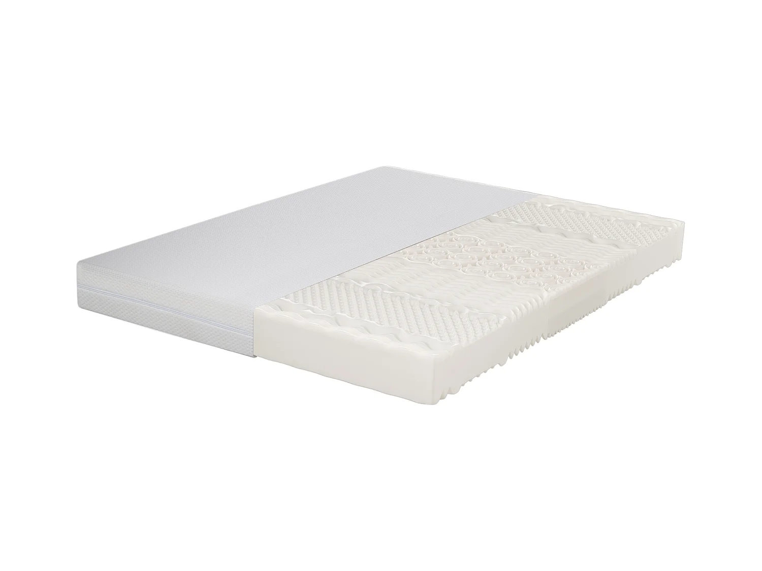 Matelas 140x200cm Mousse HR 7 zones ép.20cm, Déhoussable